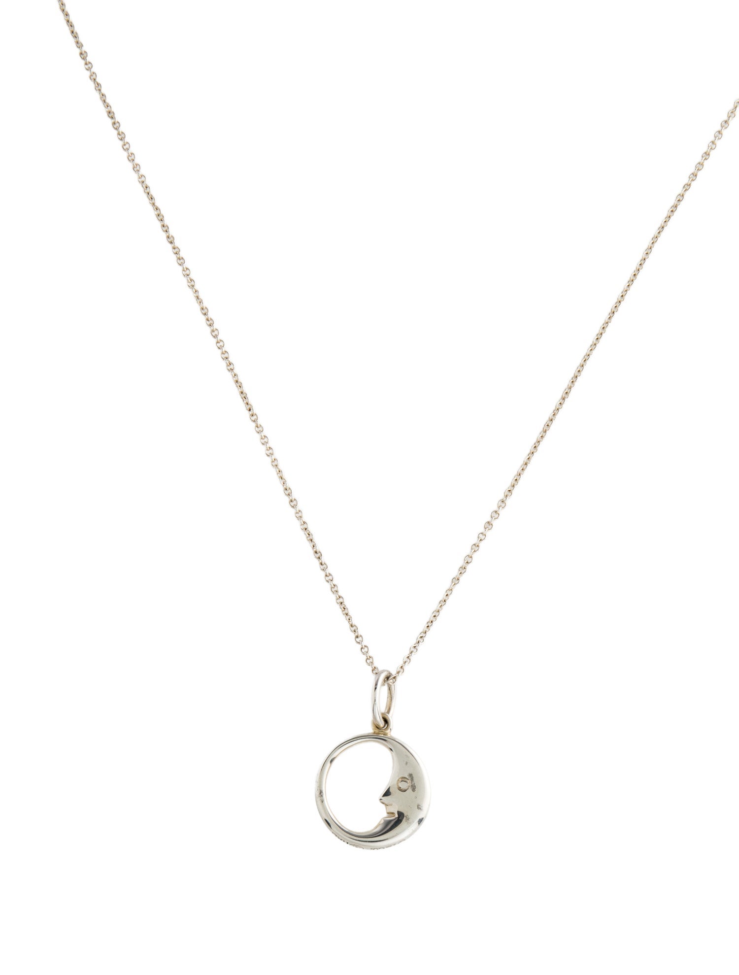 Tiffany & Co. Vintage Man in the Moon Pendant Necklace