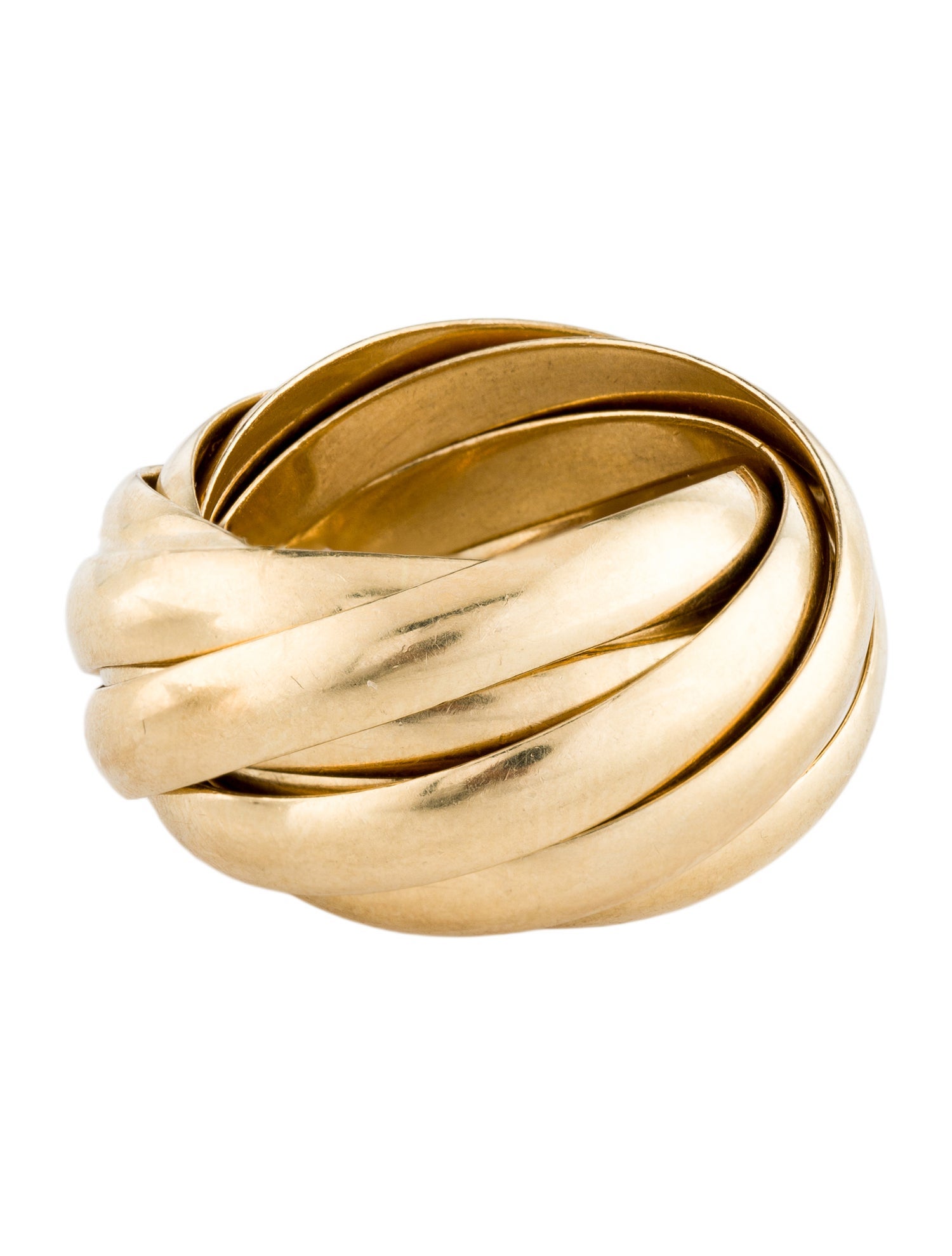 Tiffany & Co. 18K 9 Band Melody Rolling Ring