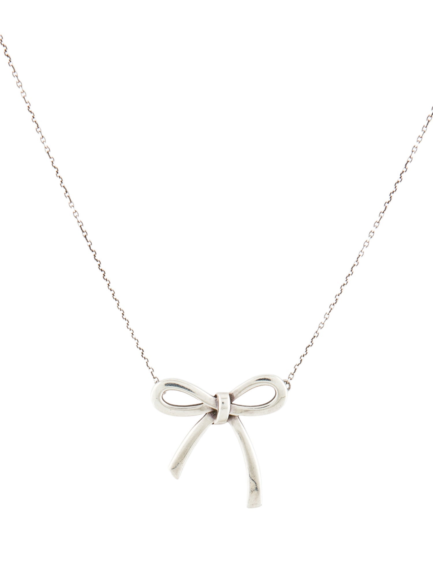 Tiffany & Co. Bow Pendant Necklace