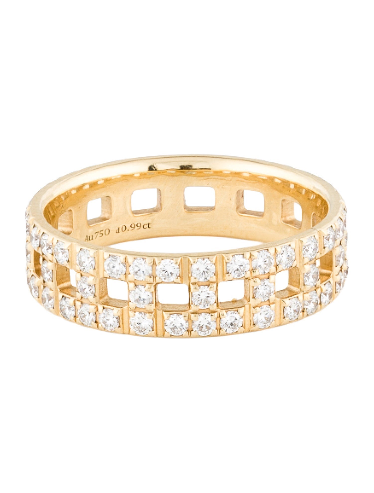 Tiffany & Co. 18K Diamond T True Band