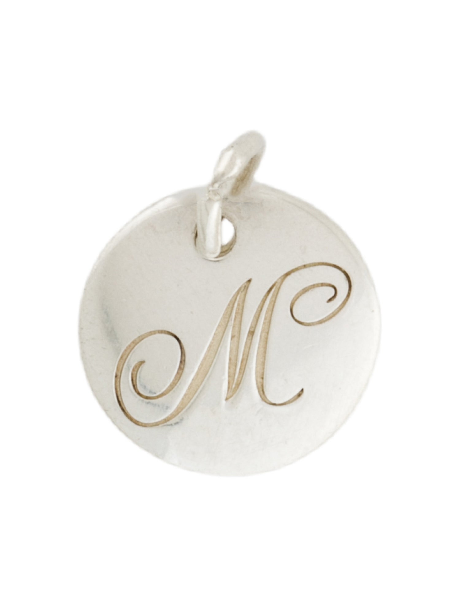 Tiffany & Co. Initial 'M' Alphabet Disc Charm