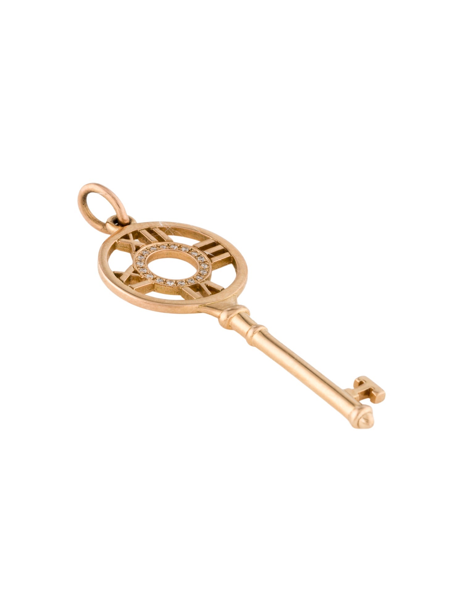 Tiffany & Co. 18K Diamond Atlas Key Pendant
