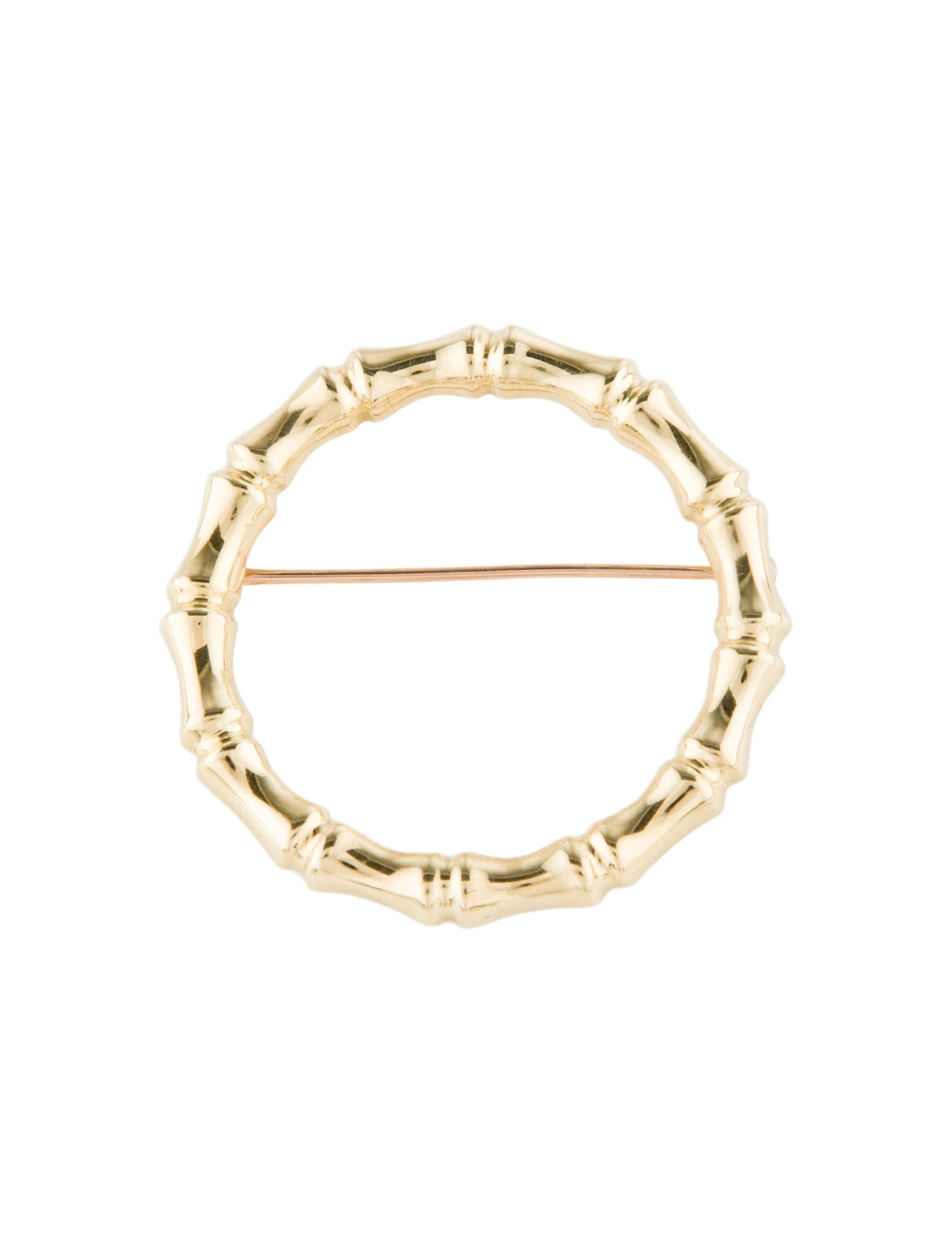 Tiffany & Co. Vintage 18K Bamboo Circle Pin Brooch