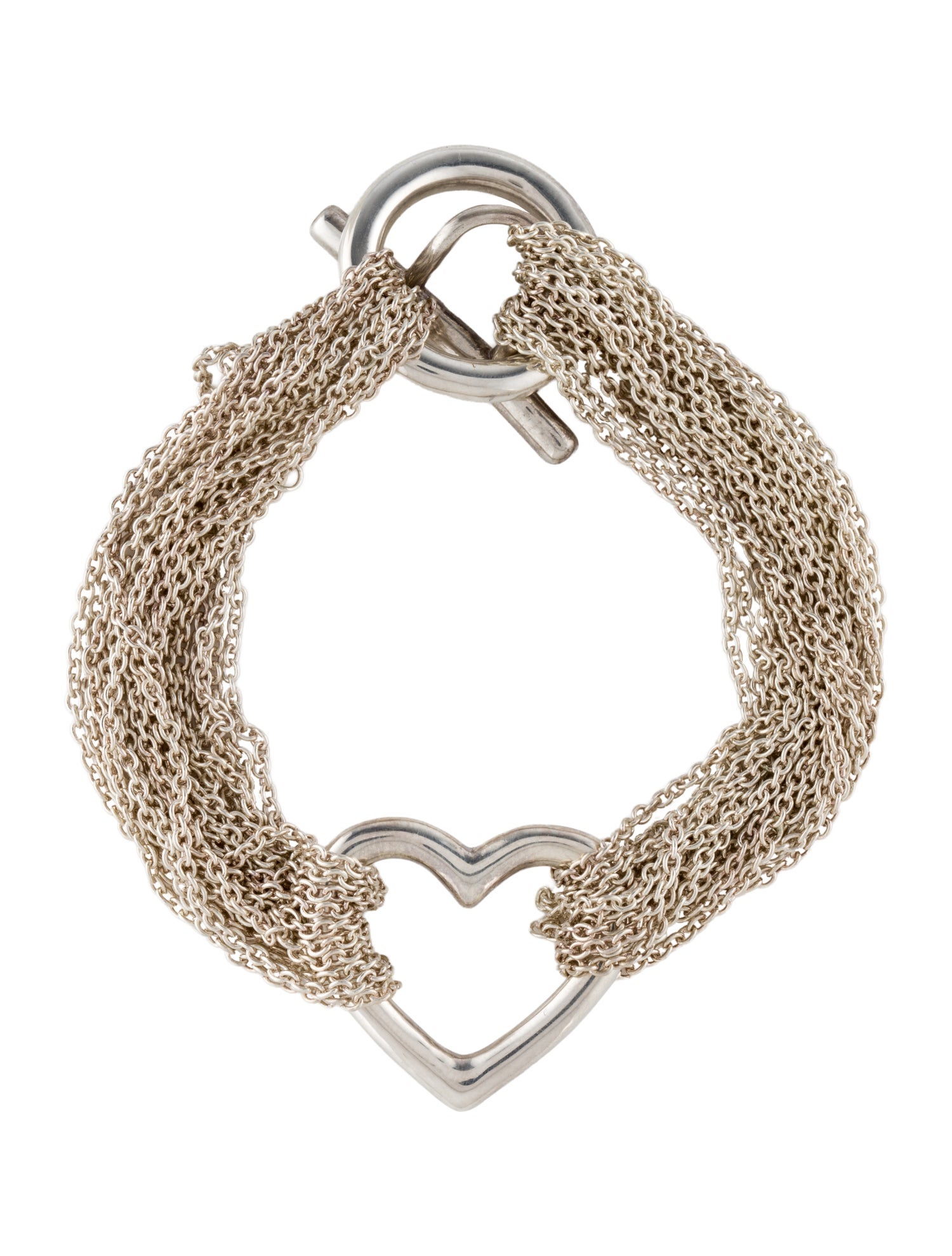 Tiffany & Co. Multistrand Heart Toggle Bracelet