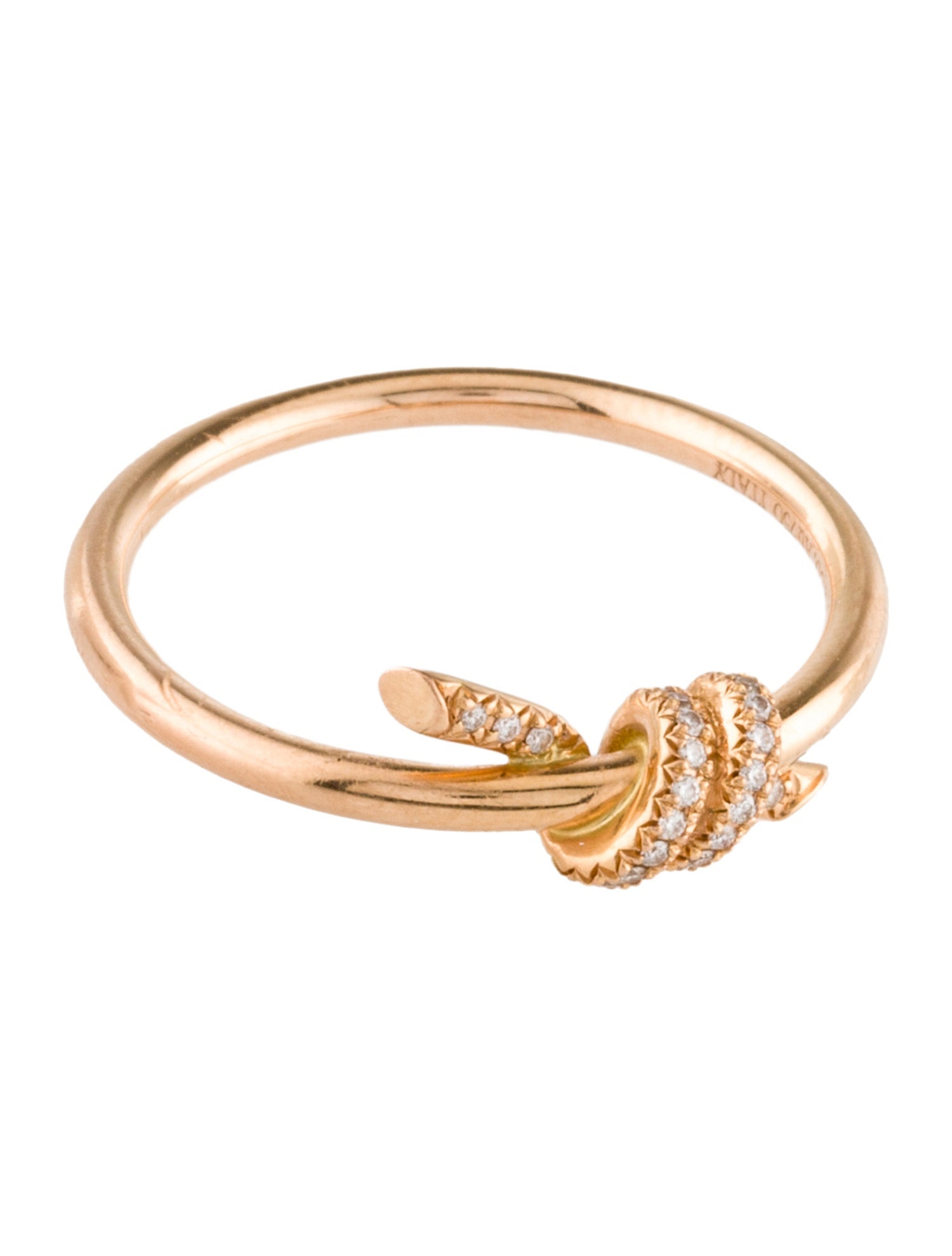 Tiffany & Co. 18K Diamond Knot Ring