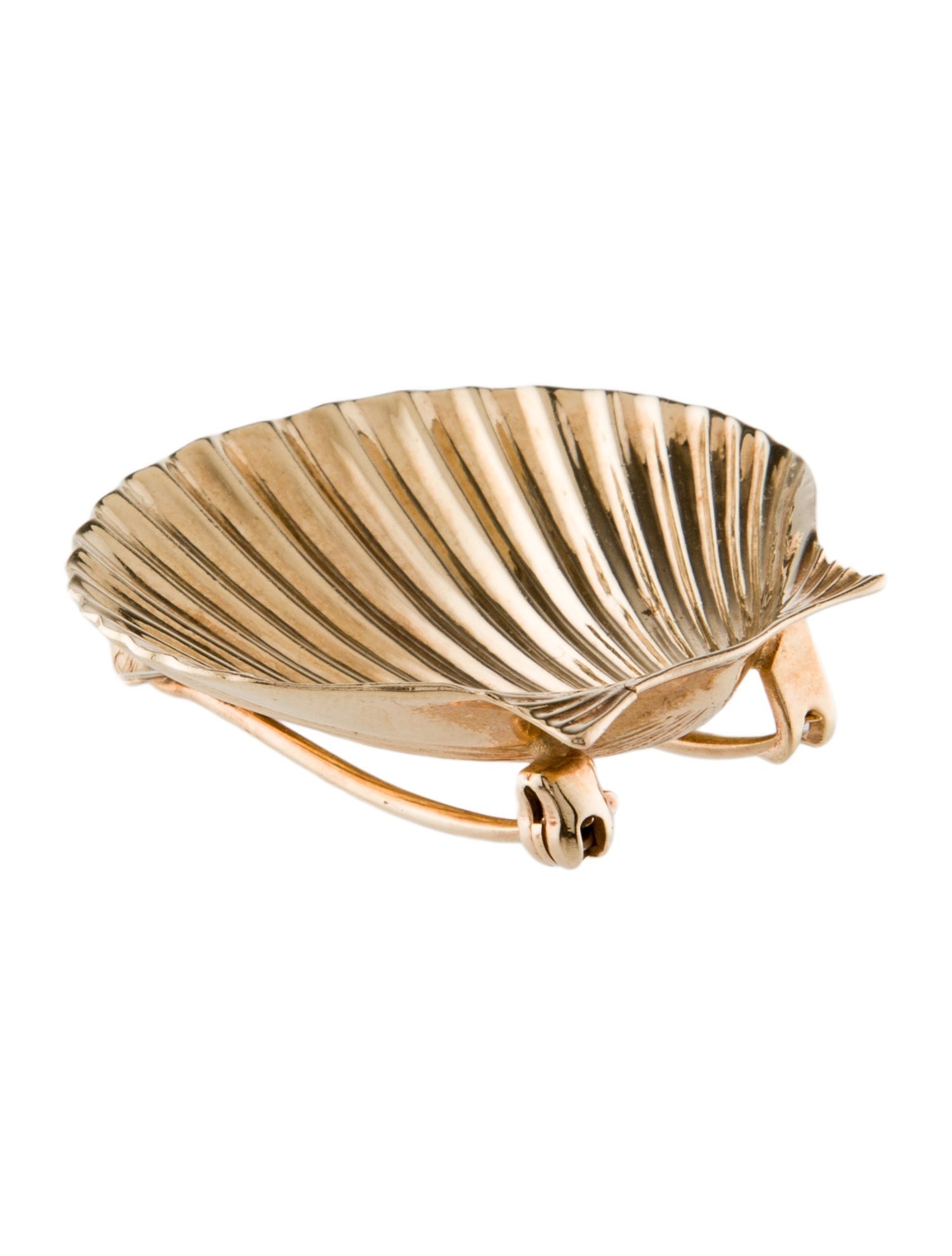 Tiffany & Co. Vintage 14K Shell Brooch