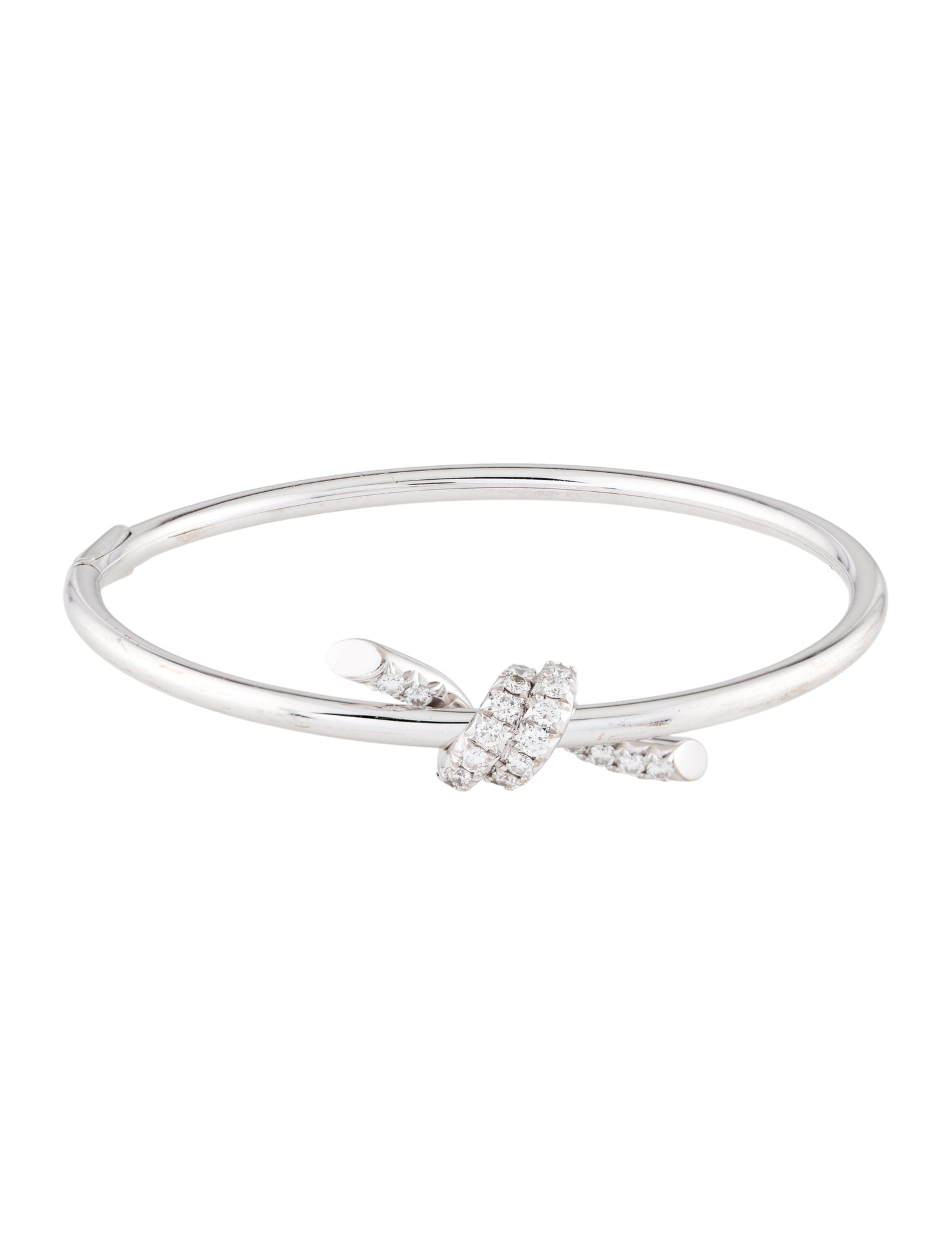 Tiffany & Co. 18K Diamond Wire Bangle Bracelet