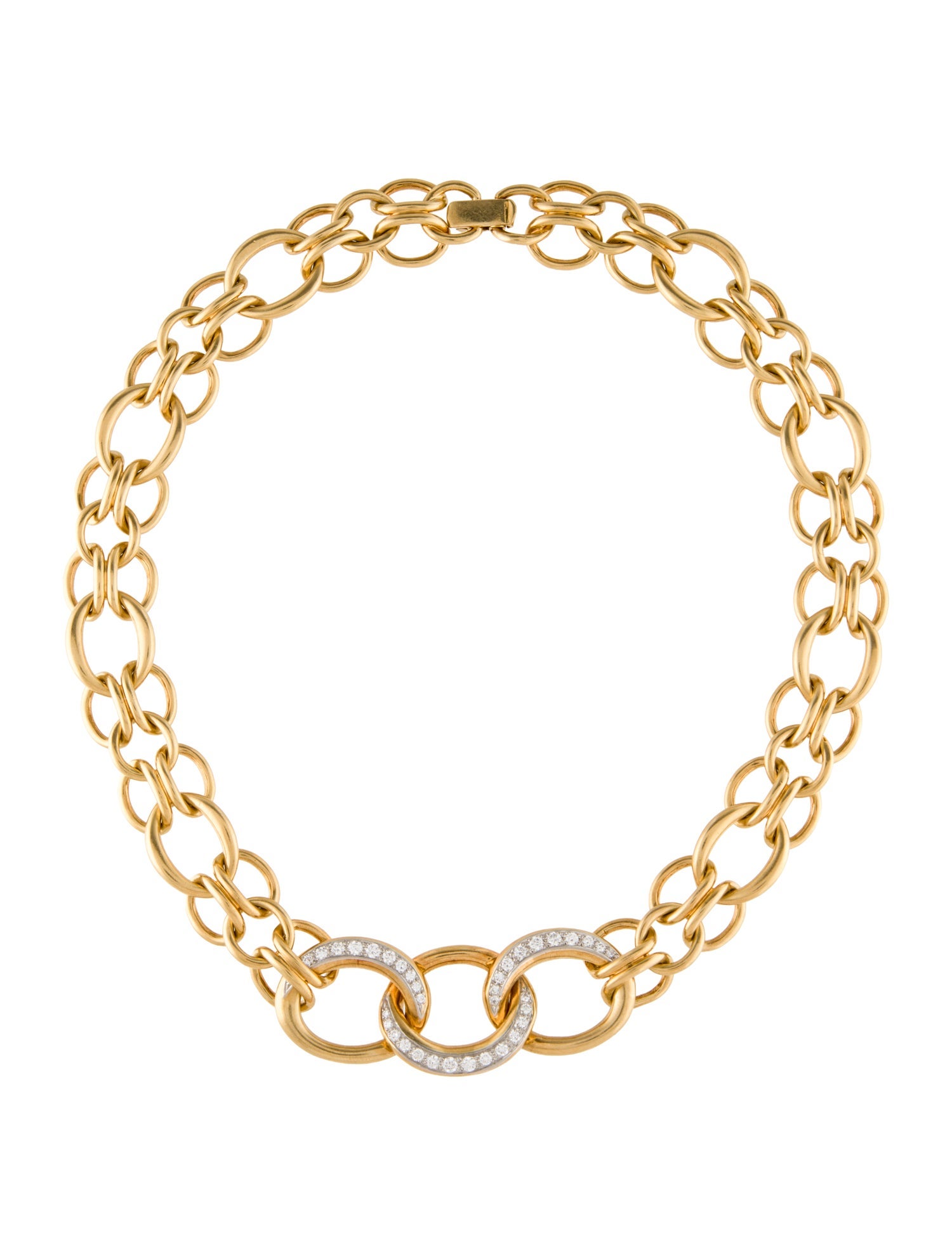 Tiffany & Co. Vintage Diamond Link Collar Necklace