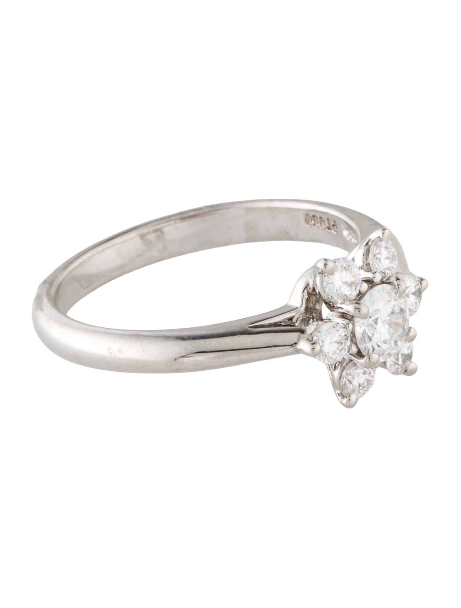 Tiffany & Co. Platinum Diamond Floral Engagement Ring