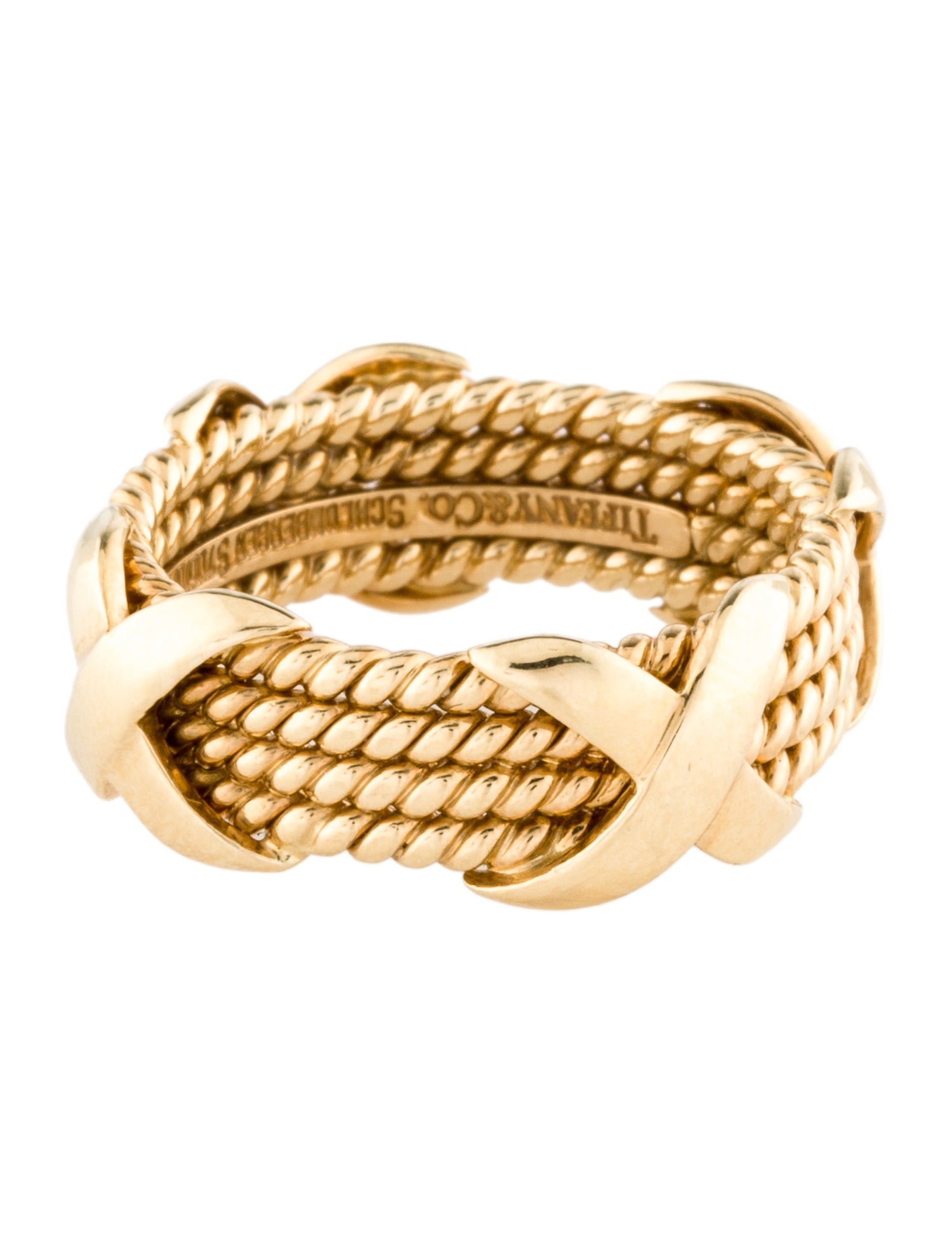 Tiffany & Co. 18K Four-Row Rope Band