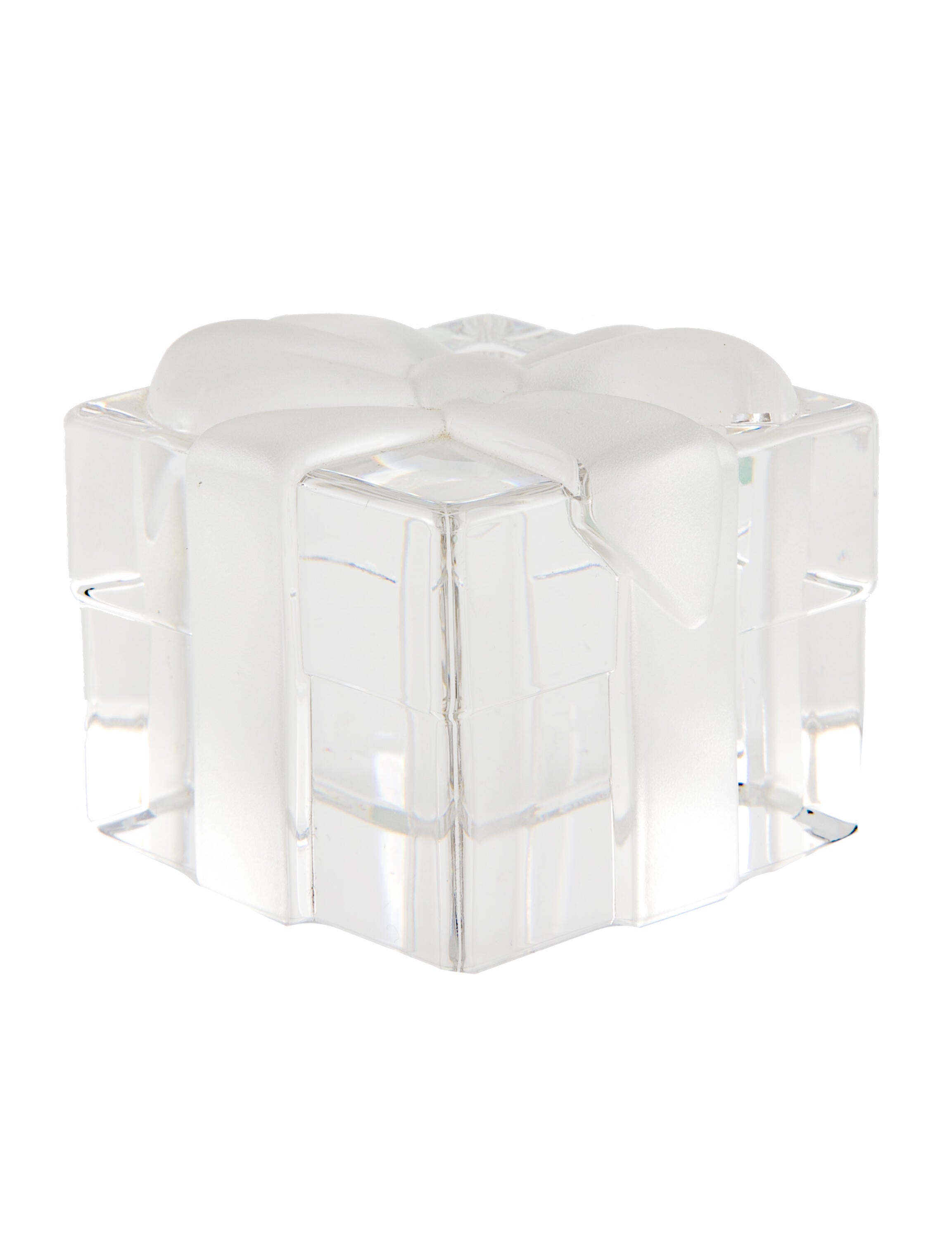 Tiffany & Co. Crystal Gift Box Paperweight