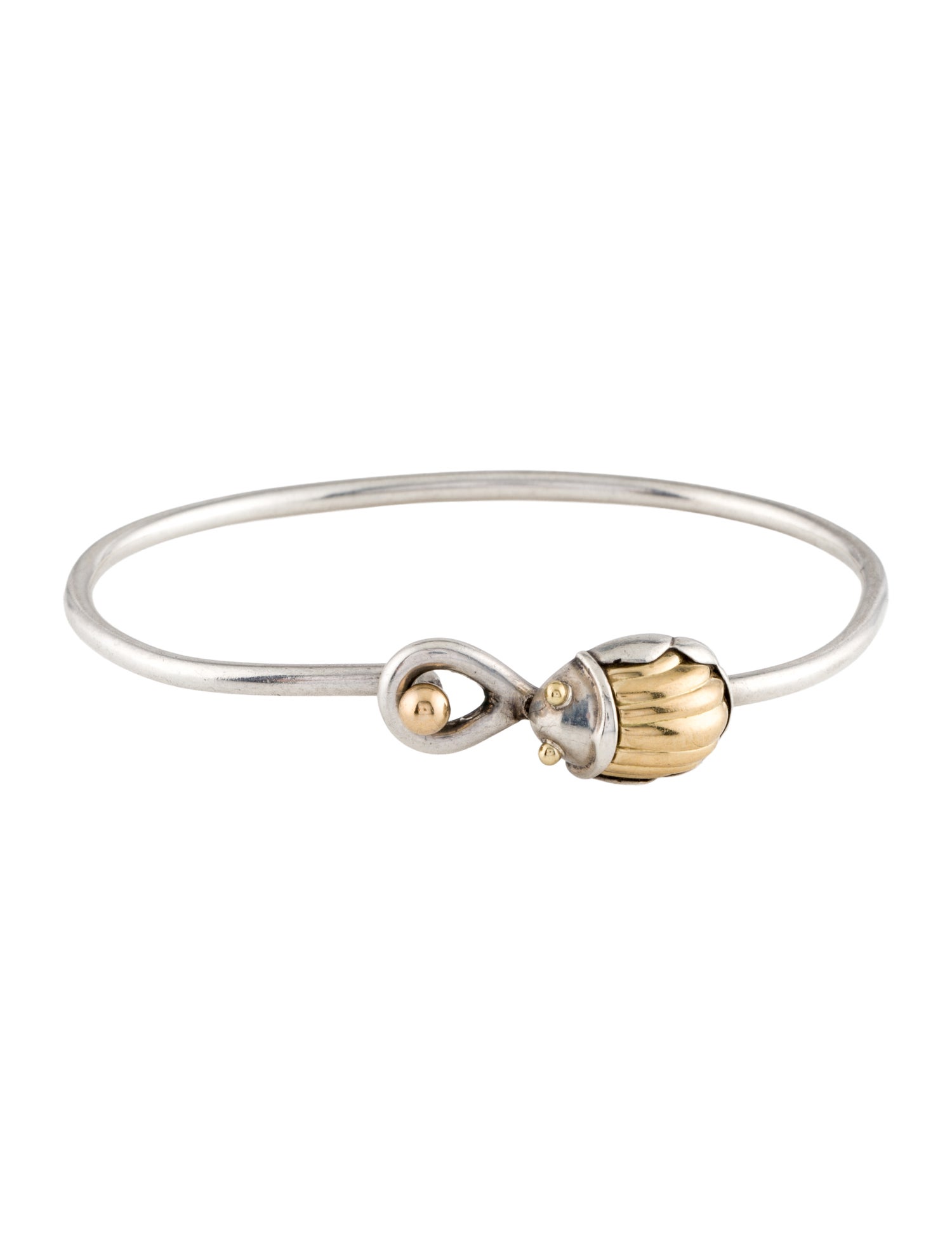Tiffany & Co. Vintage Two-Tone Scarab Beetle Bangle