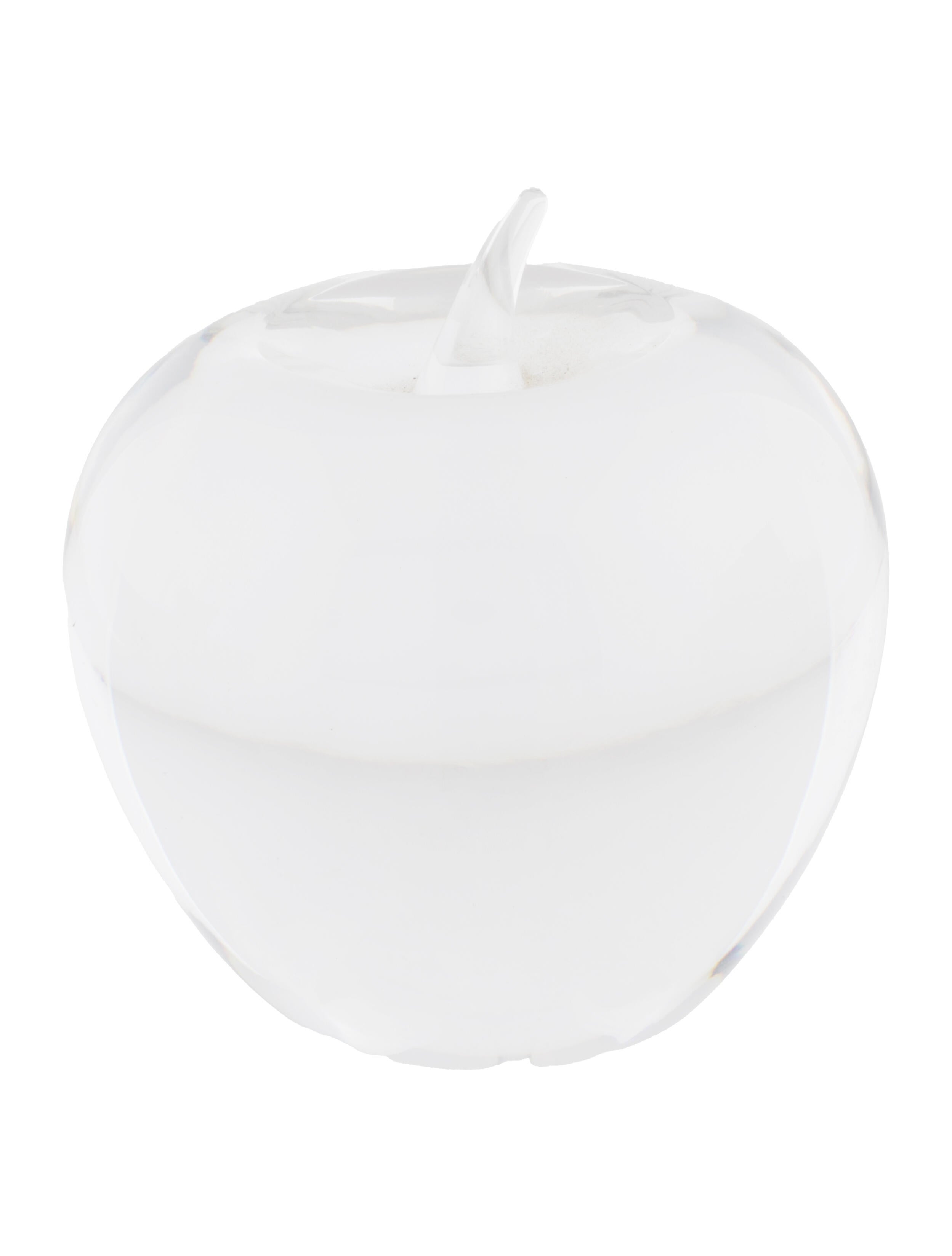 Tiffany & Co. Crystal Apple Paperweight