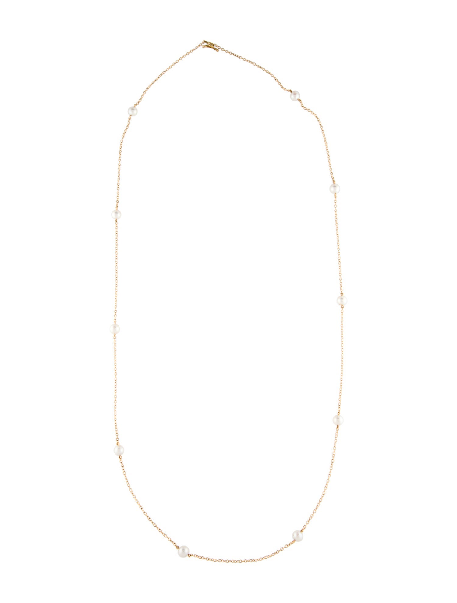 Tiffany & Co. 18K Pearls by the Yard Station Necklace