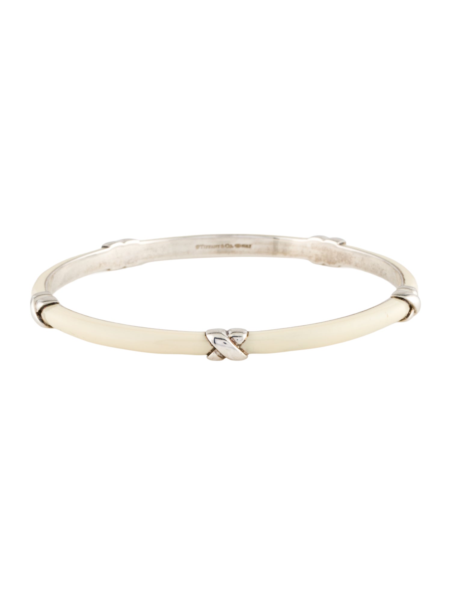 Tiffany & Co. Enamel Signature X Bangle Bracelet