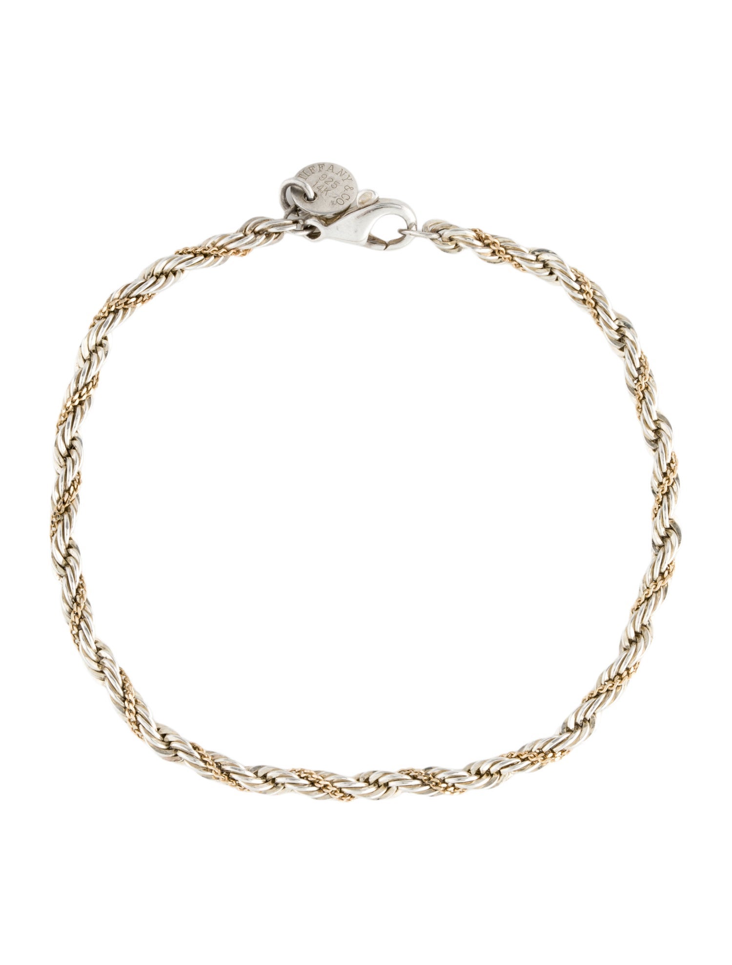 Tiffany & Co. Two-Tone Twisted Rope Chain Bracelet