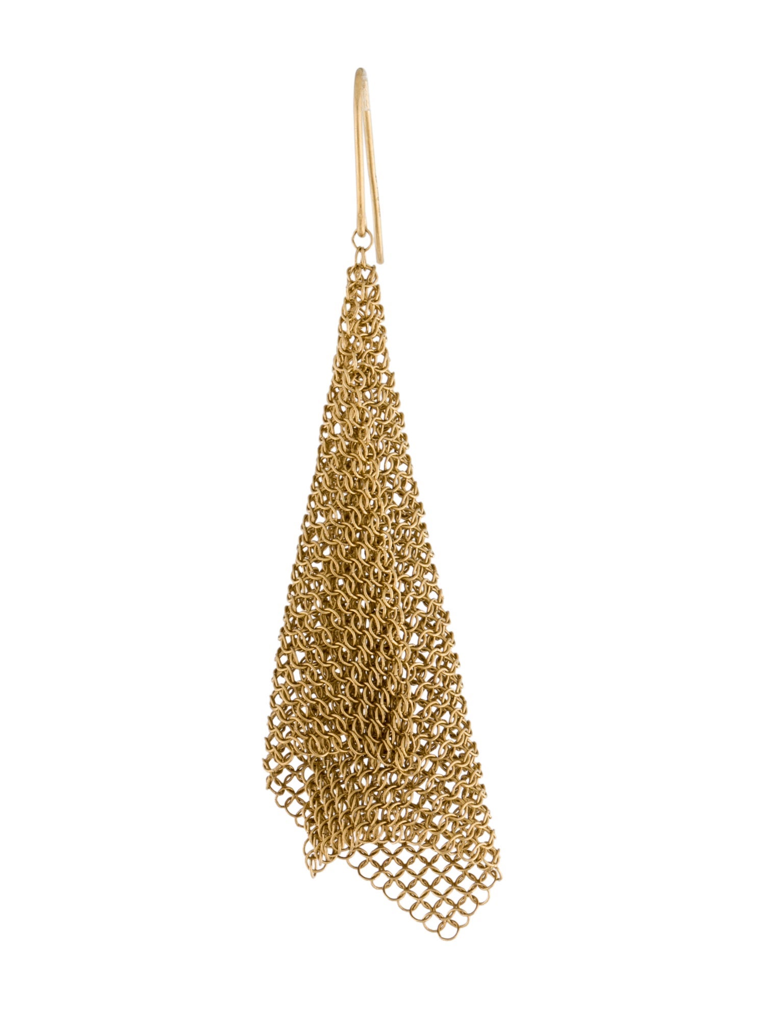 Tiffany & Co. 18K Mesh Scarf Single Earrings