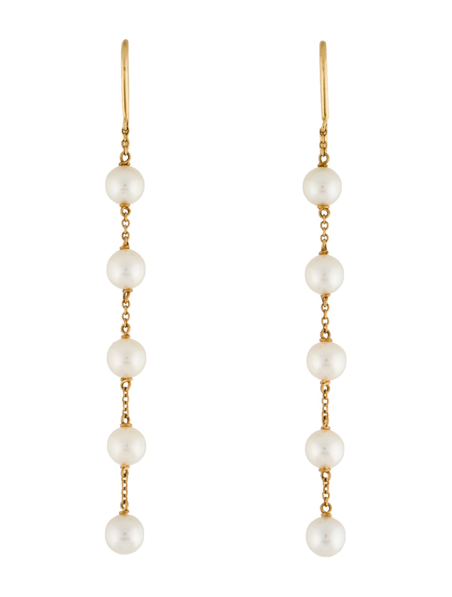 Tiffany & Co. 18K Pearls By The Yard Drop Earrings
