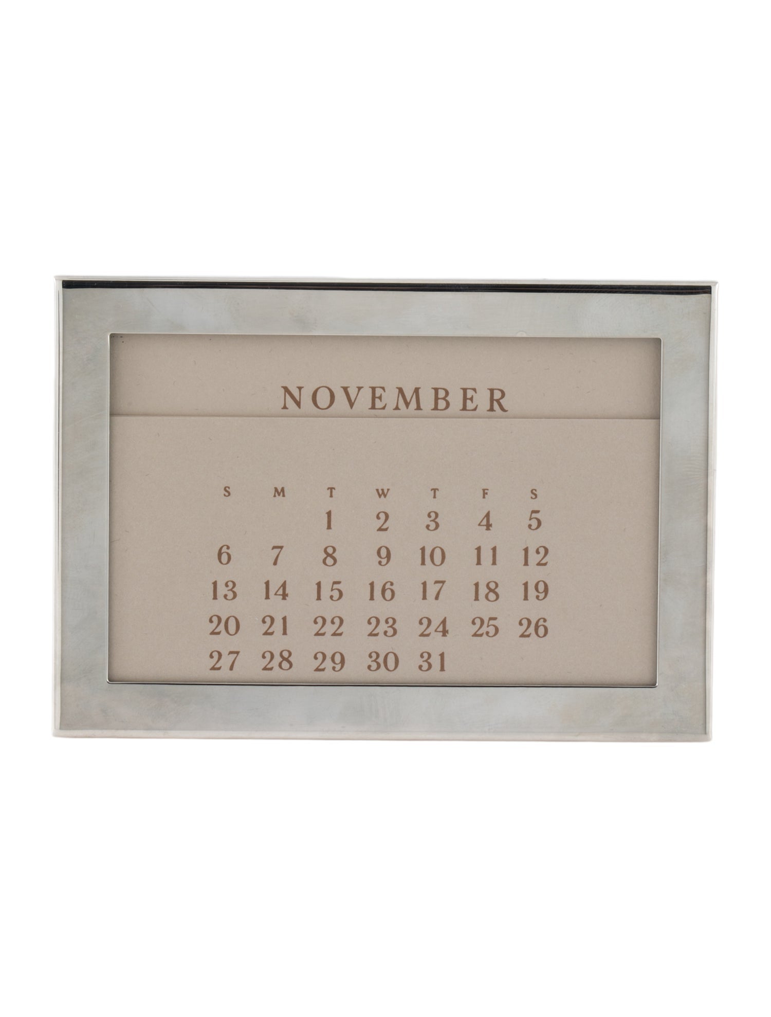 Tiffany & Co. Silverplate Perpetual Calendar Frame