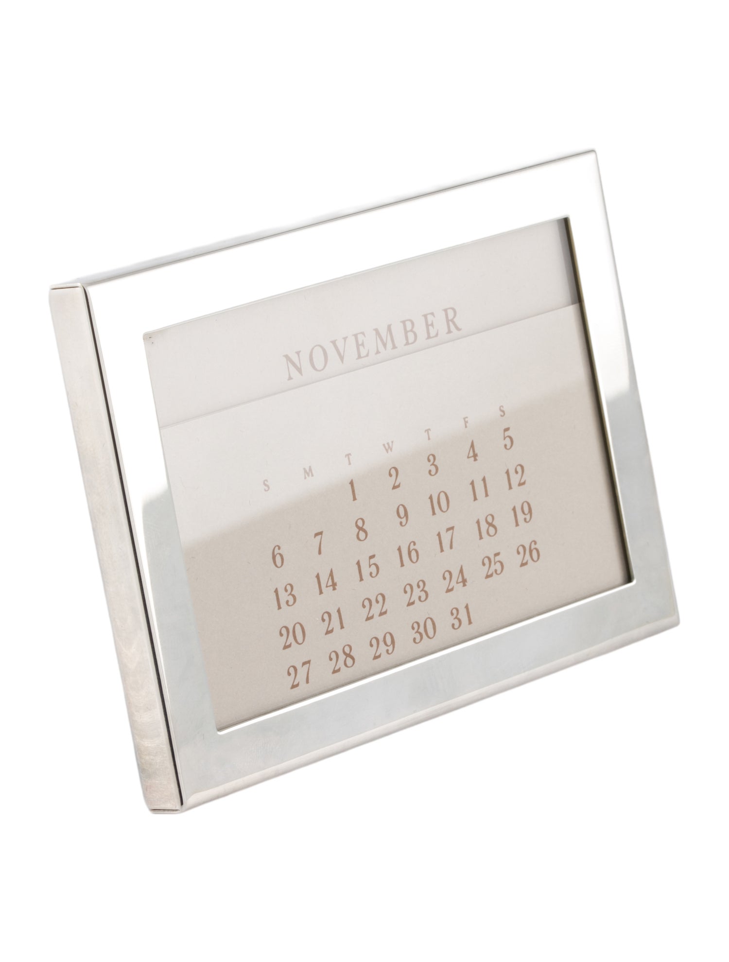 Tiffany & Co. Silverplate Perpetual Calendar Frame