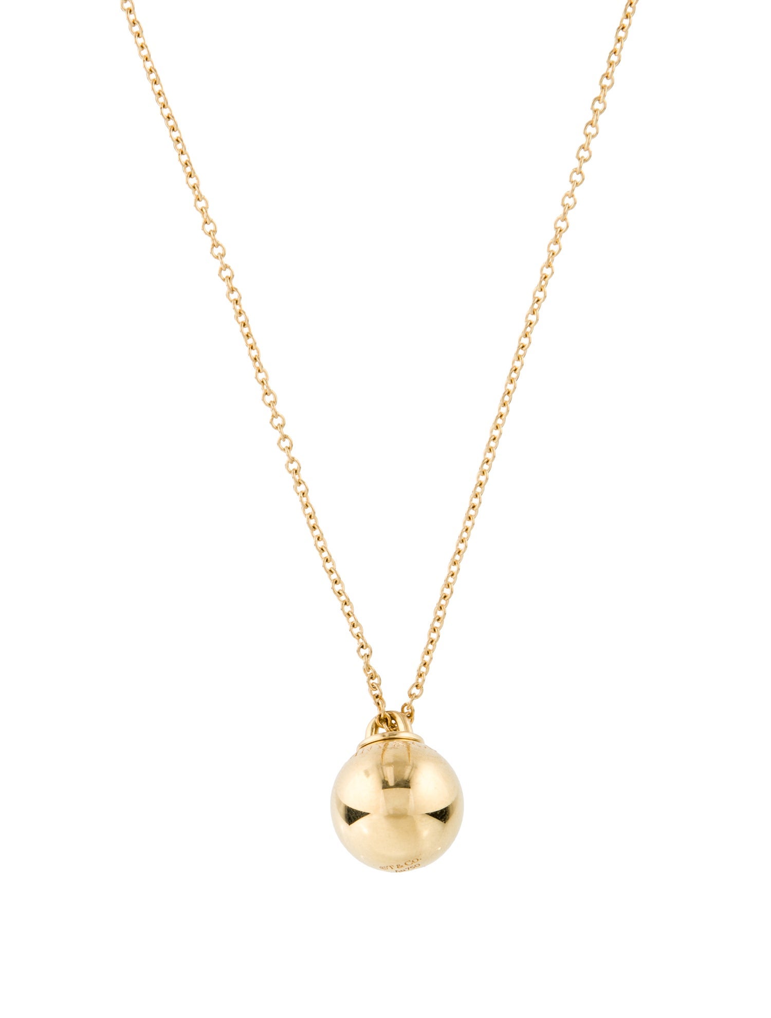 Tiffany & Co. 18K Ball Pendant Necklace