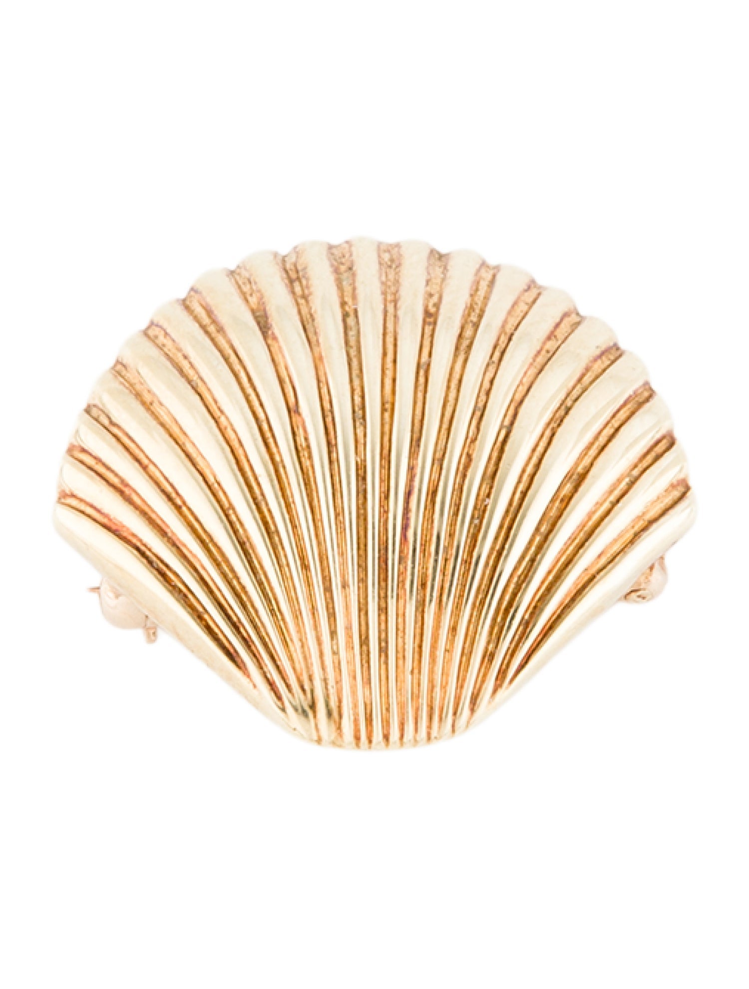 Tiffany & Co. Vintage 14K Shell Brooch Pendant