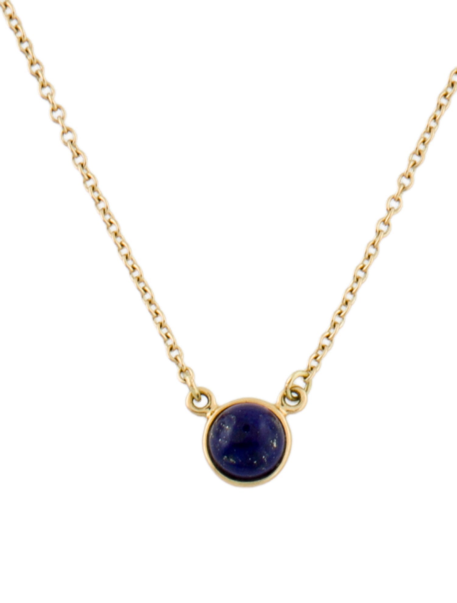 Tiffany & Co. 18K Lapis Lazuli Color by the Yard Pendant Necklace