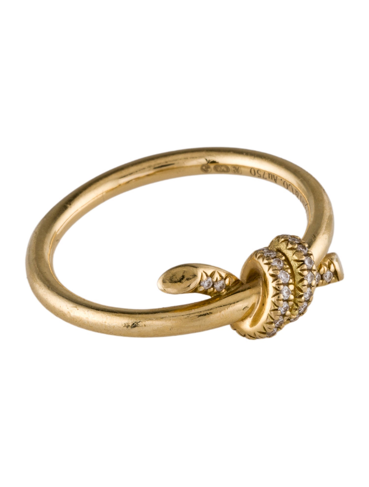 Tiffany & Co. 18K Diamond Knot Ring