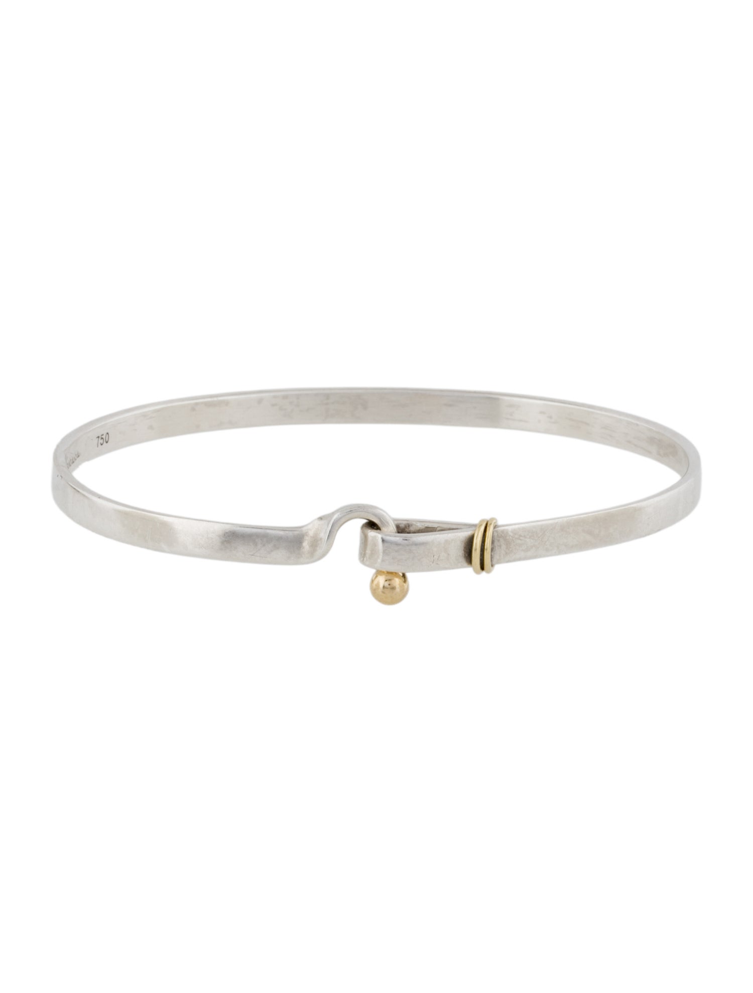 Tiffany & Co. Vintage Two-Tone Hook & Eye Bangle Bracelet