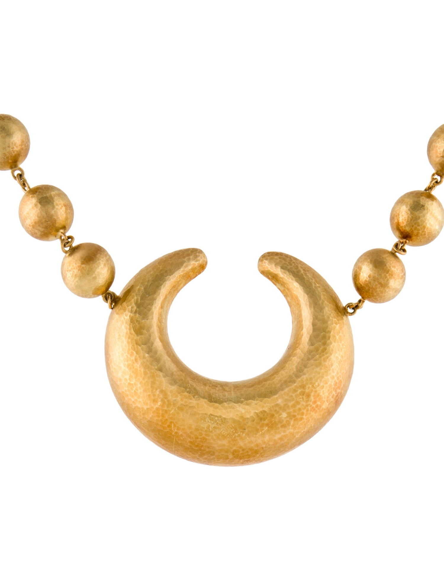 Tiffany & Co. 18K Crescent Moon Pendant Necklace