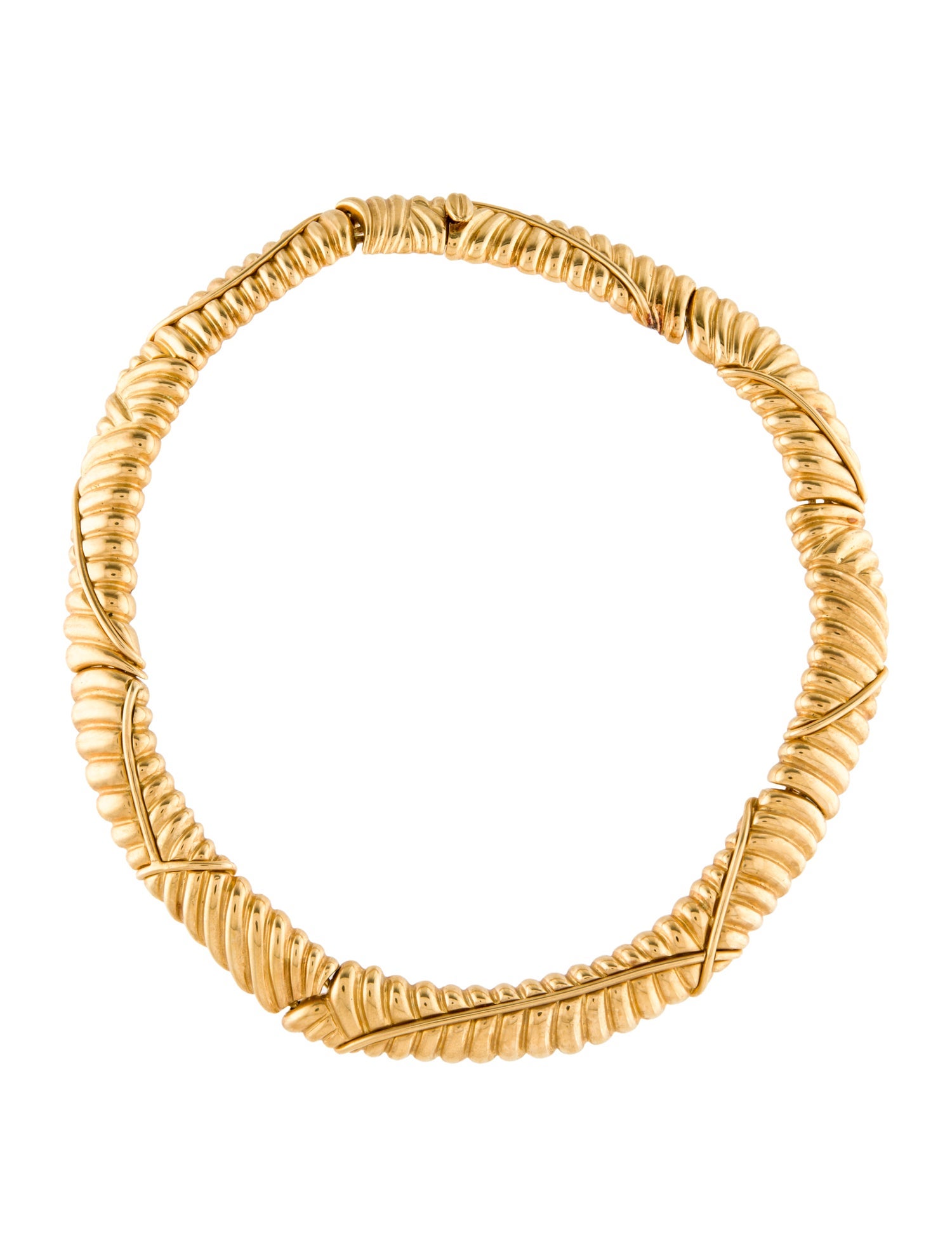 Tiffany & Co. 18K Sclupted Collar Necklace