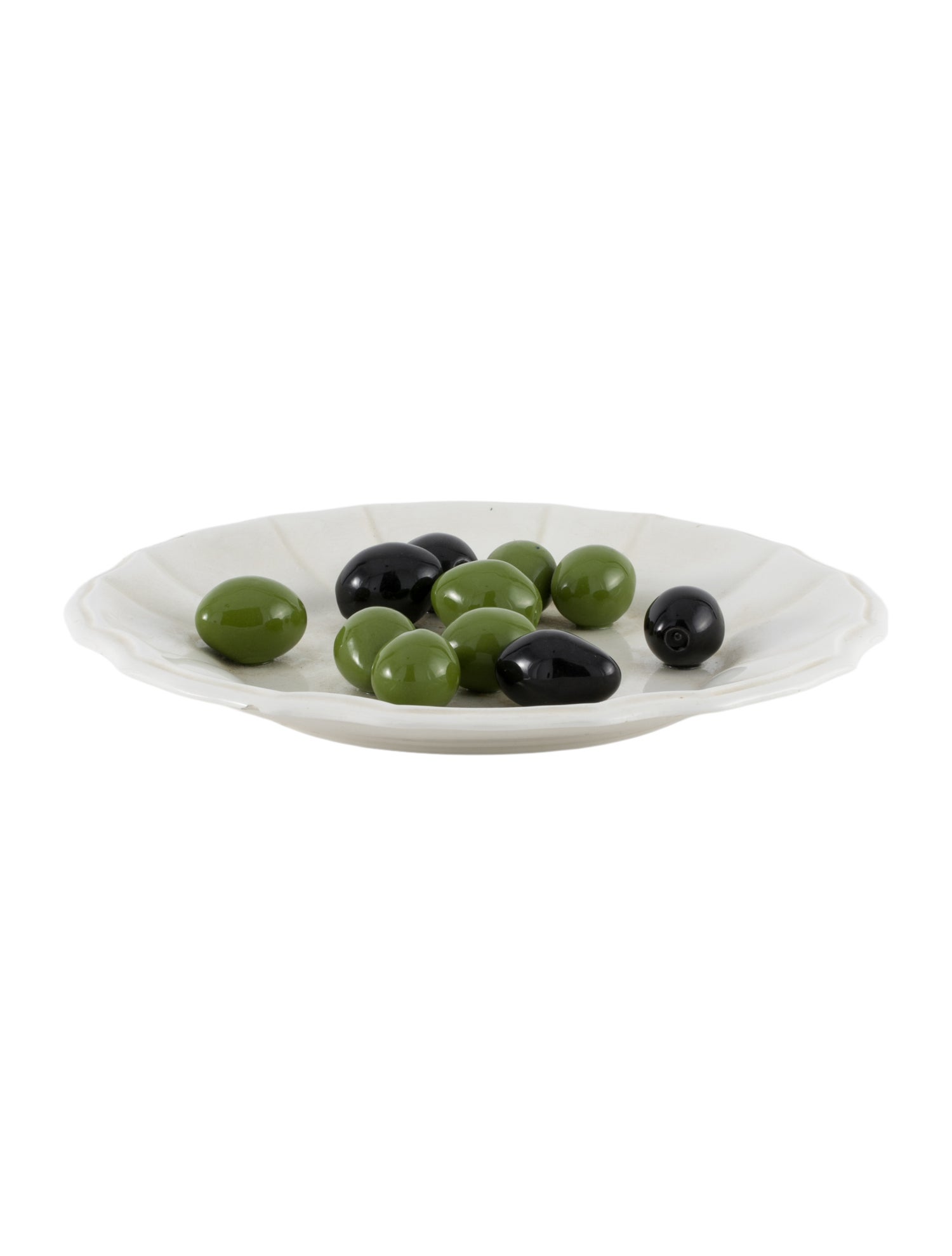 Tiffany & Co. Este Ceramiche Trompe L'Oeil Olives Plate
