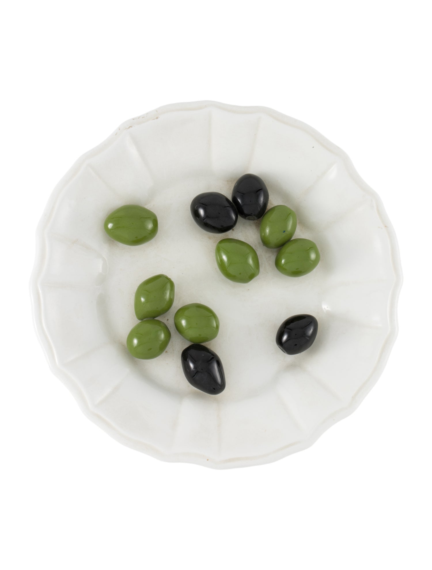 Tiffany & Co. Este Ceramiche Trompe L'Oeil Olives Plate