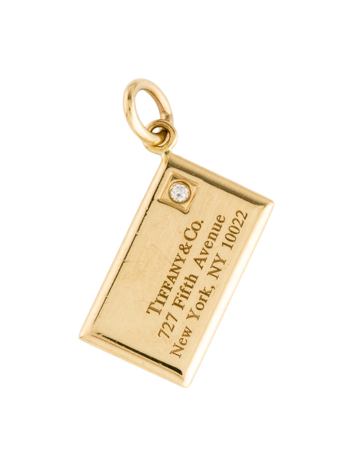 Tiffany & Co. 18K Diamond Envelope Charm