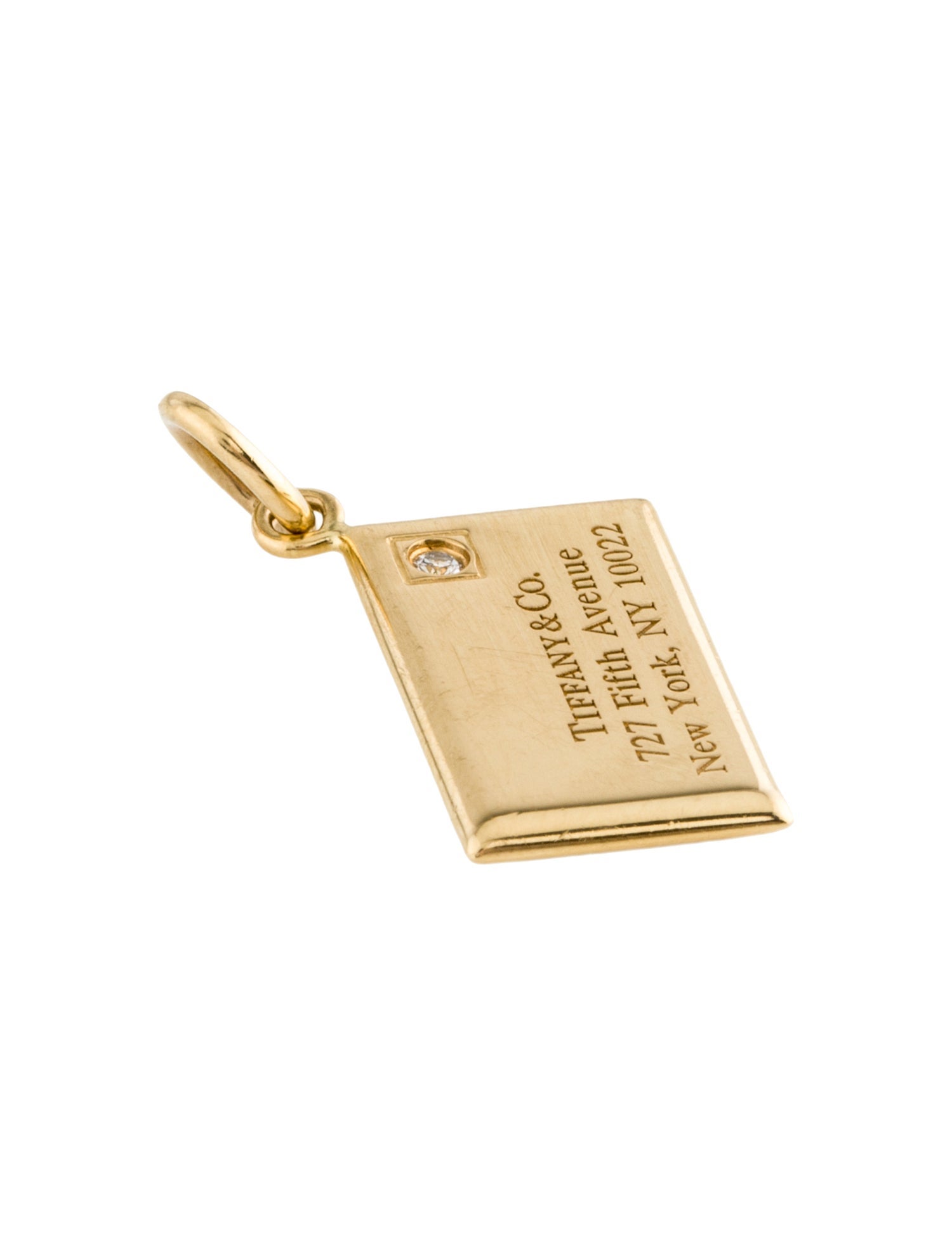 Tiffany & Co. 18K Diamond Envelope Charm