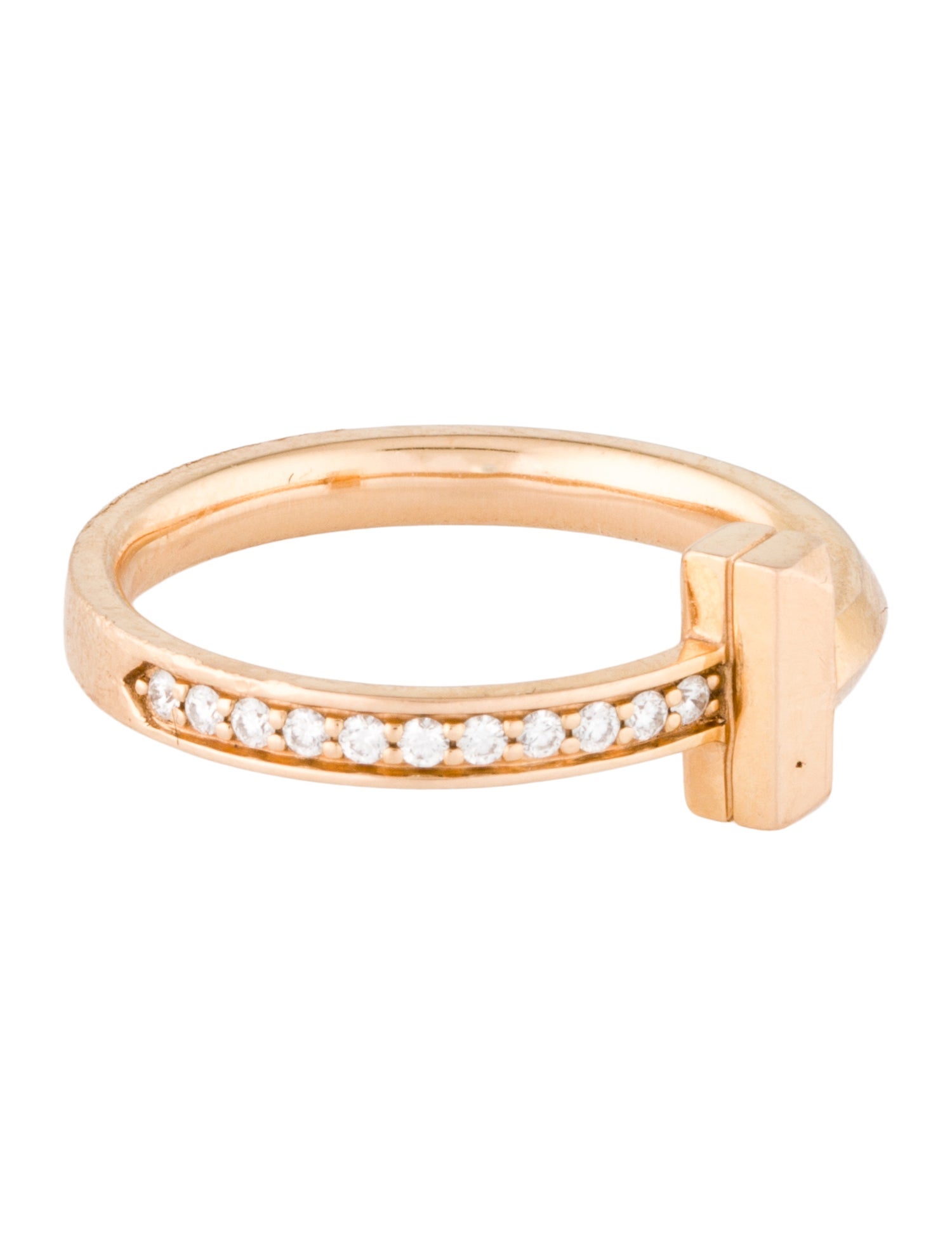 Tiffany & Co. 18K Diamond T1 Ring