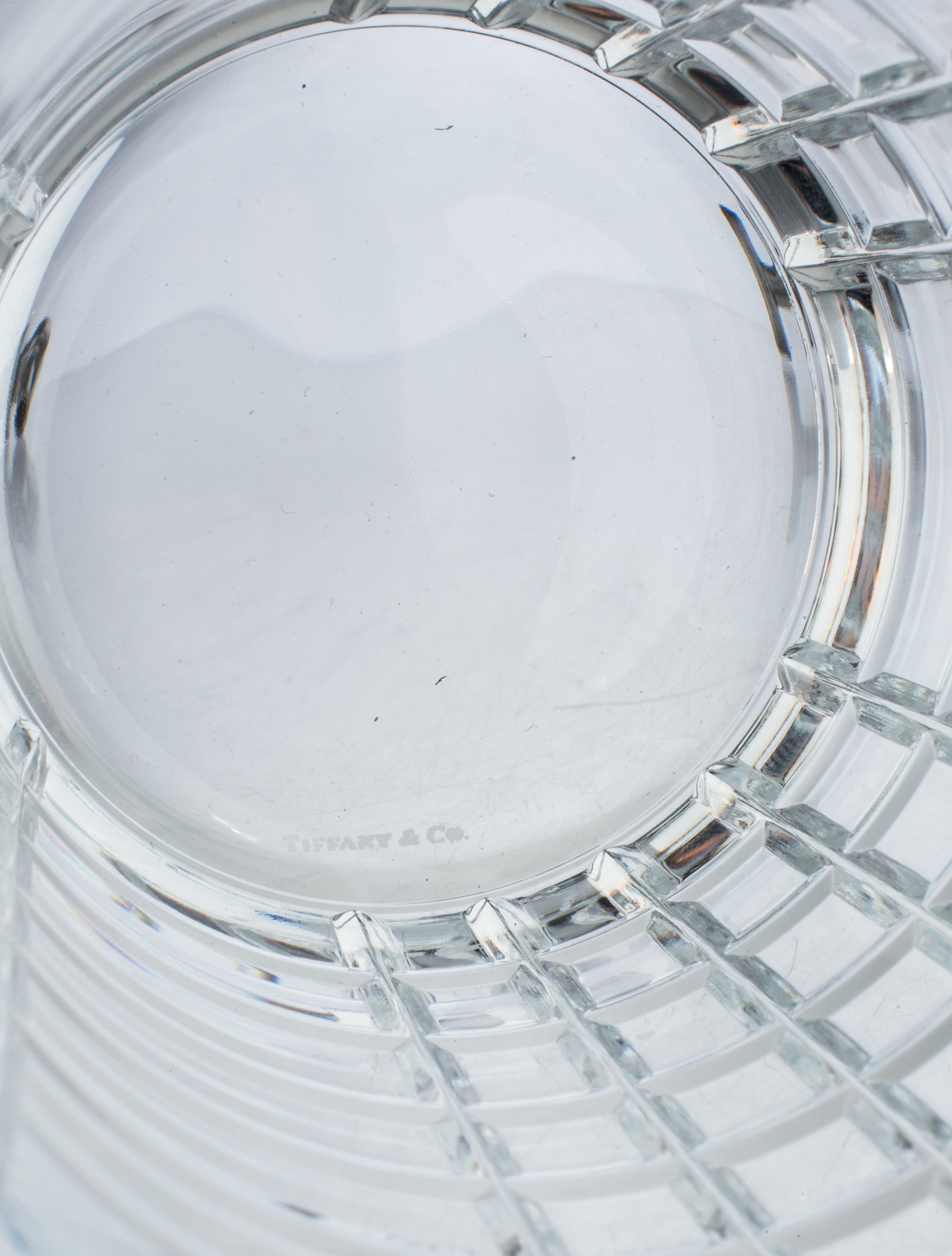 Tiffany & Co. Plaid Double Old Fashioned Glasses Tabletop And Kitchen