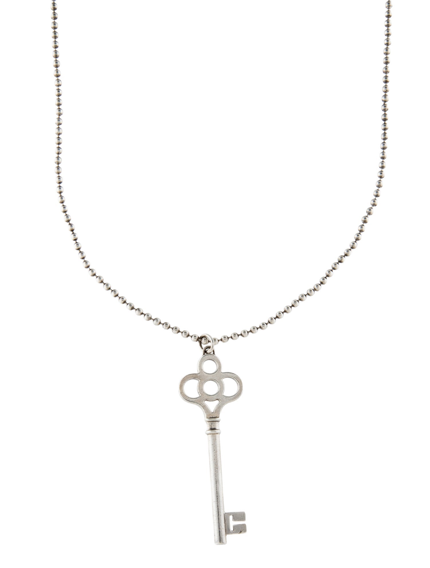 Tiffany & Co. Large Crown Key Pendant Necklace