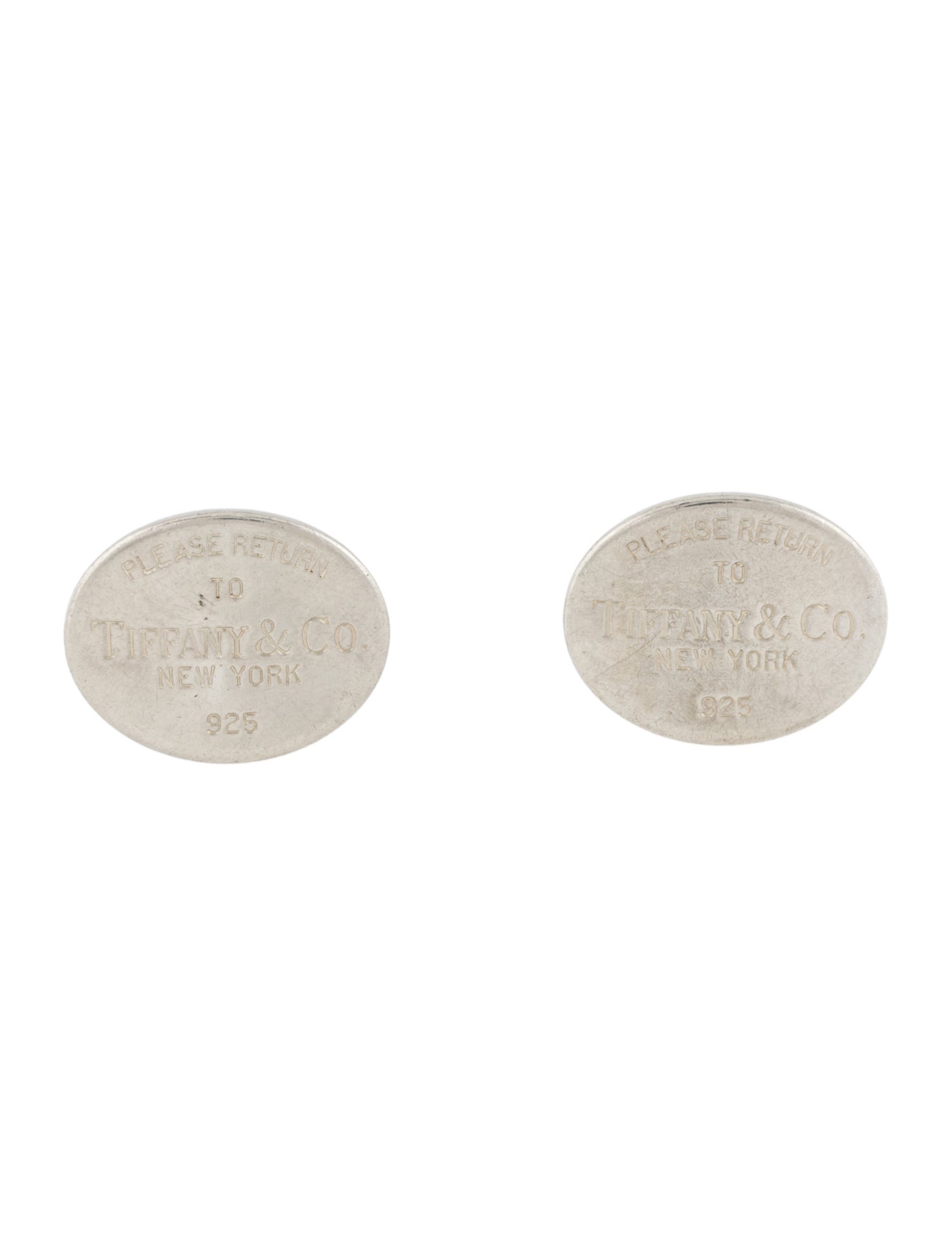 Tiffany & Co. Oval Tag Cufflinks