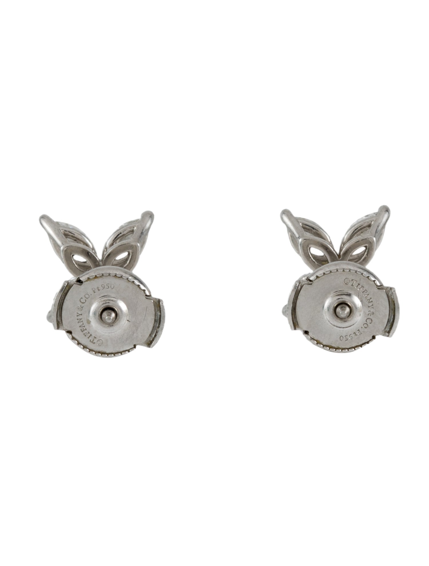 Tiffany & Co. Platinum Diamond Victoria Stud Earrings