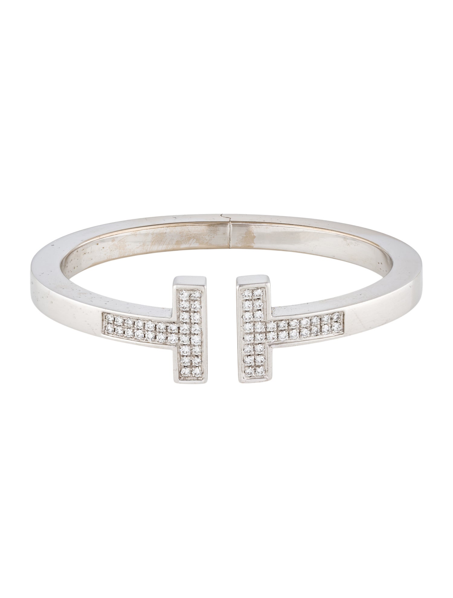 Tiffany & Co. 18K Diamond T Square Bracelet