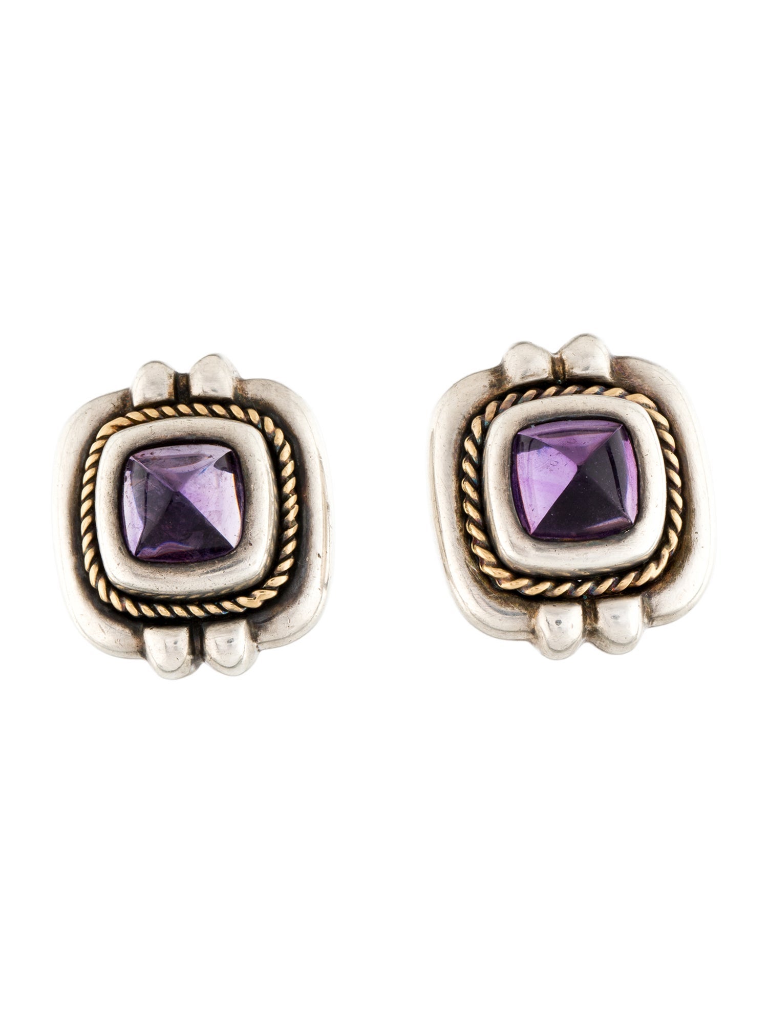 Tiffany & Co. Vintage 4.97ctw Amethyst Earclips