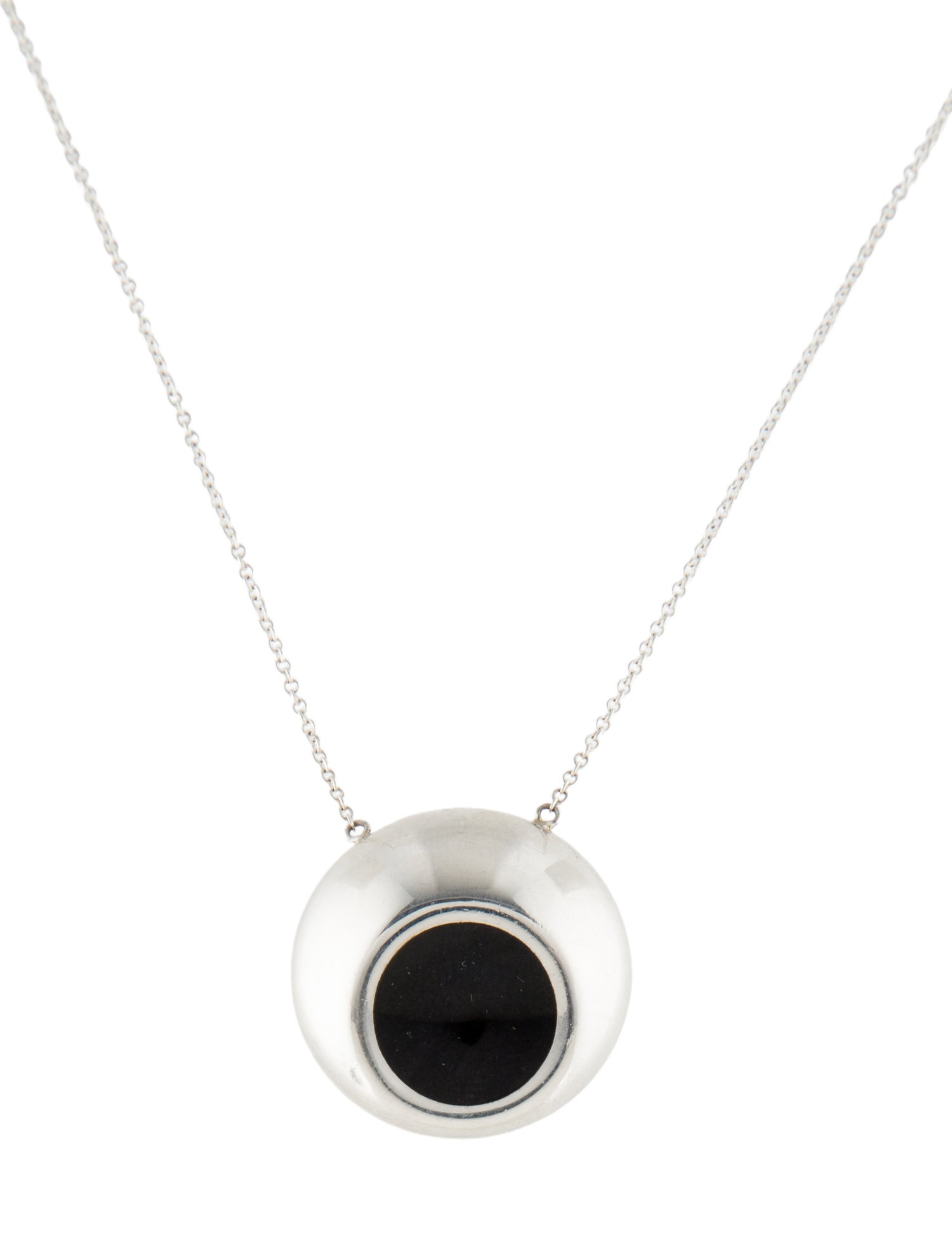 Tiffany & Co. Nephrite Round Pendant Necklace