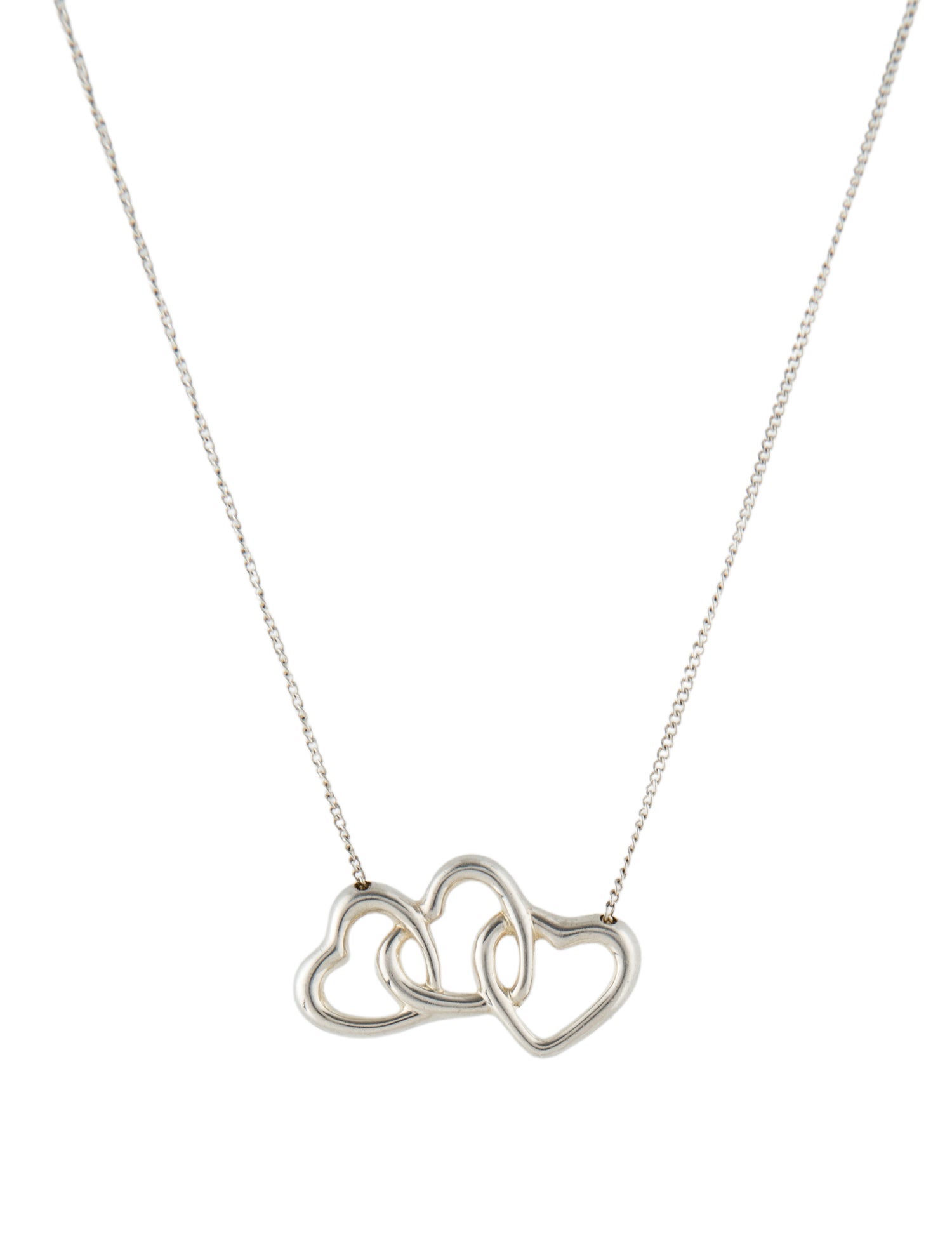 Tiffany & Co. Triple Heart Pendant Necklace