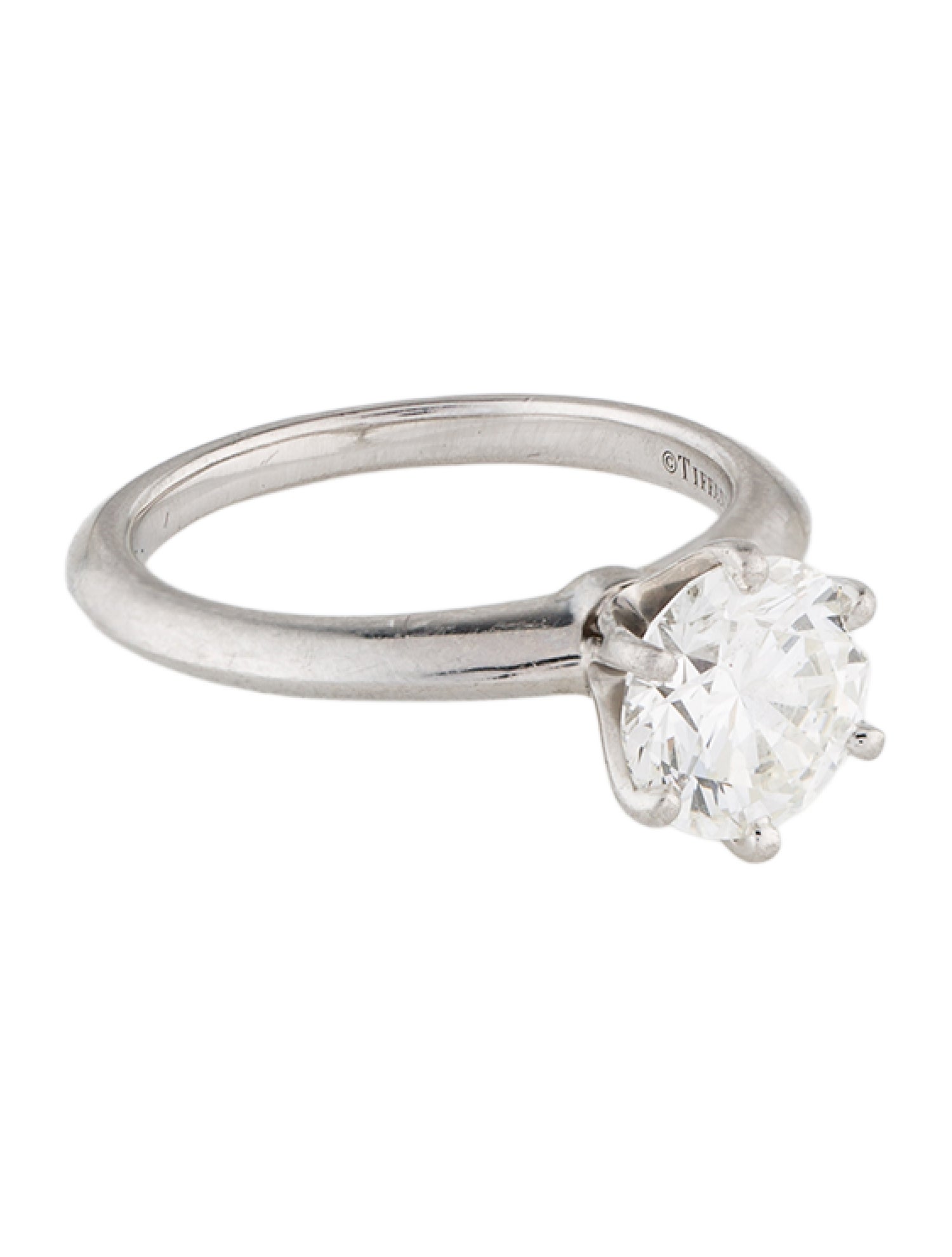 Tiffany & Co. Platinum 1.56ct Diamond Soliatire Enagagment Ring