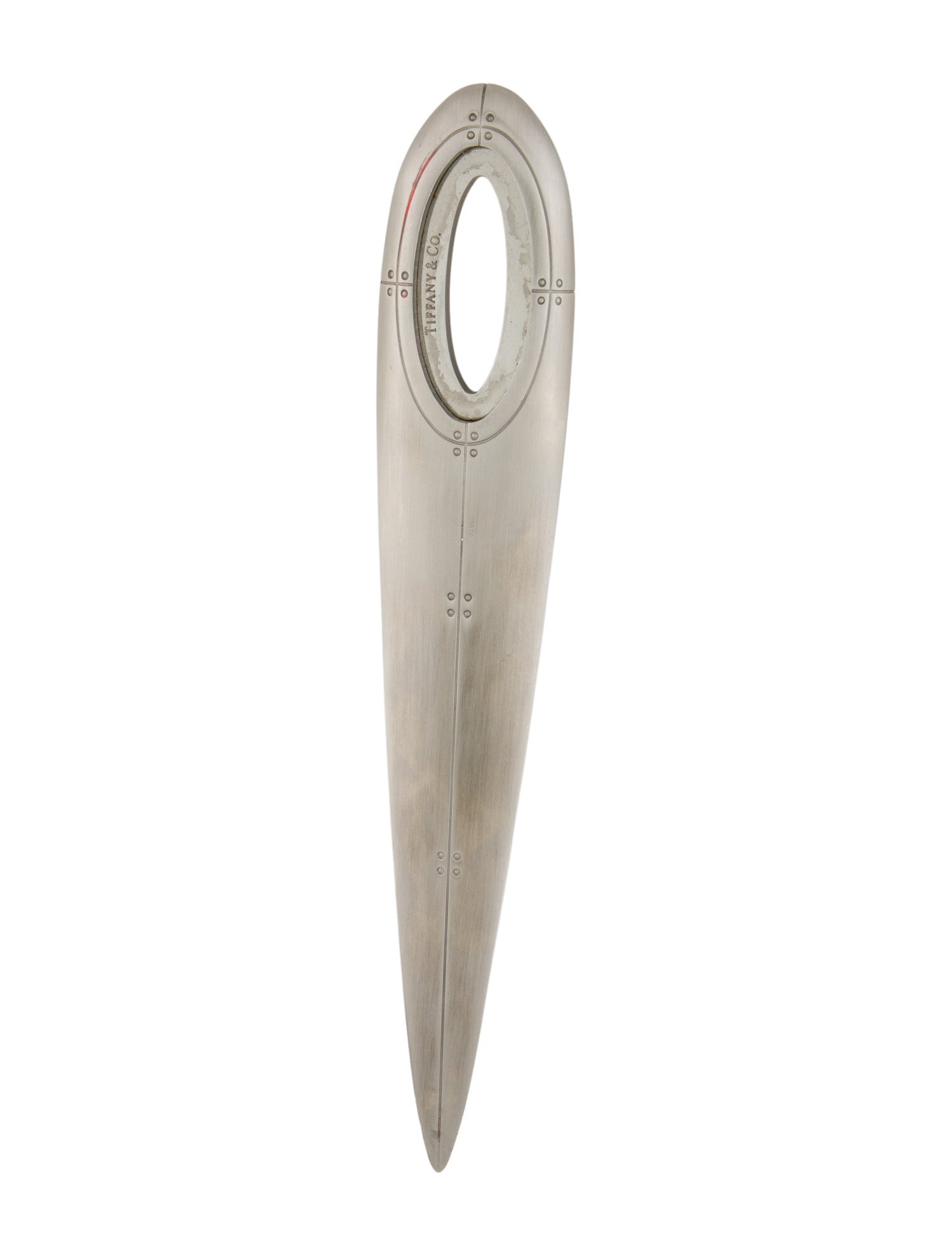 Tiffany & Co. Streamerica stainless steel letter opener DC-3 wing aviation Trylon