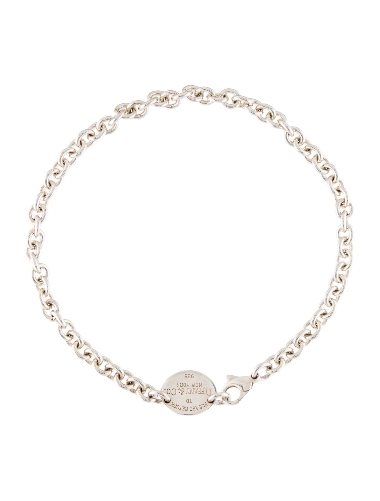 Tiffany & Co. Oval Tag Choker Necklace