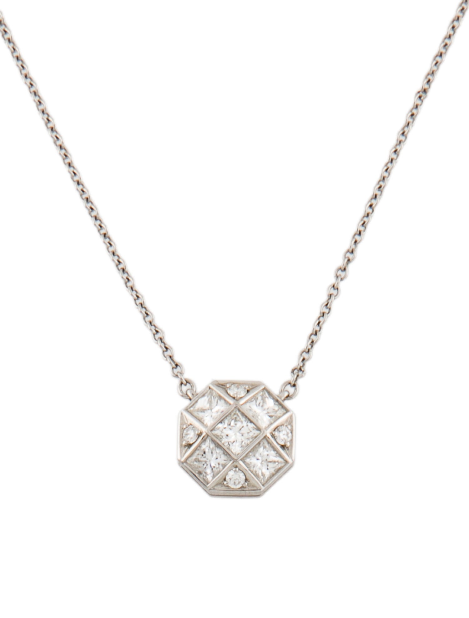 Tiffany & Co. Platinum Diamond Mosaic Pendant Necklace