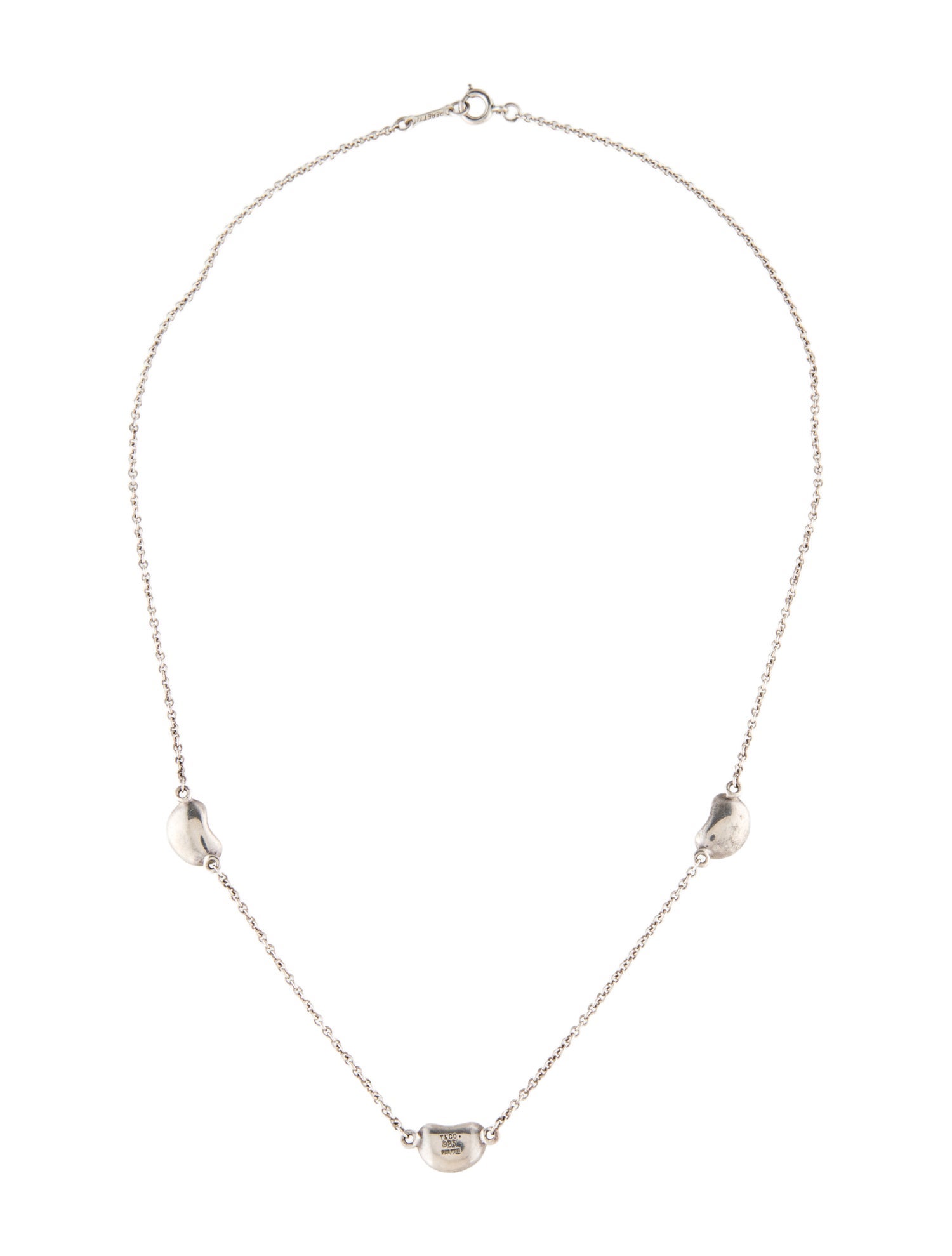 Tiffany & Co. Vintage Bean Design Station Necklace