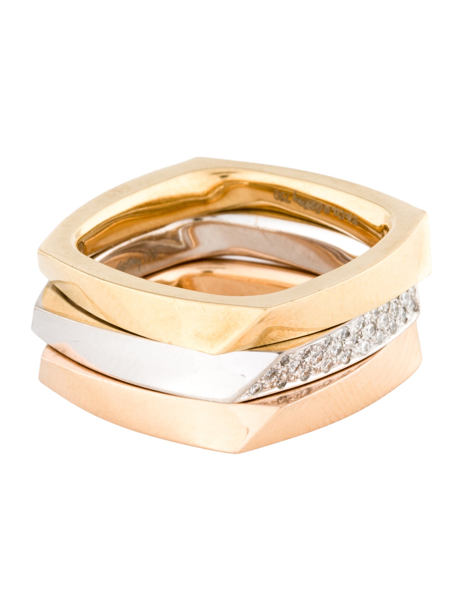 Tiffany & Co. 18K Diamond Torque Ring Set